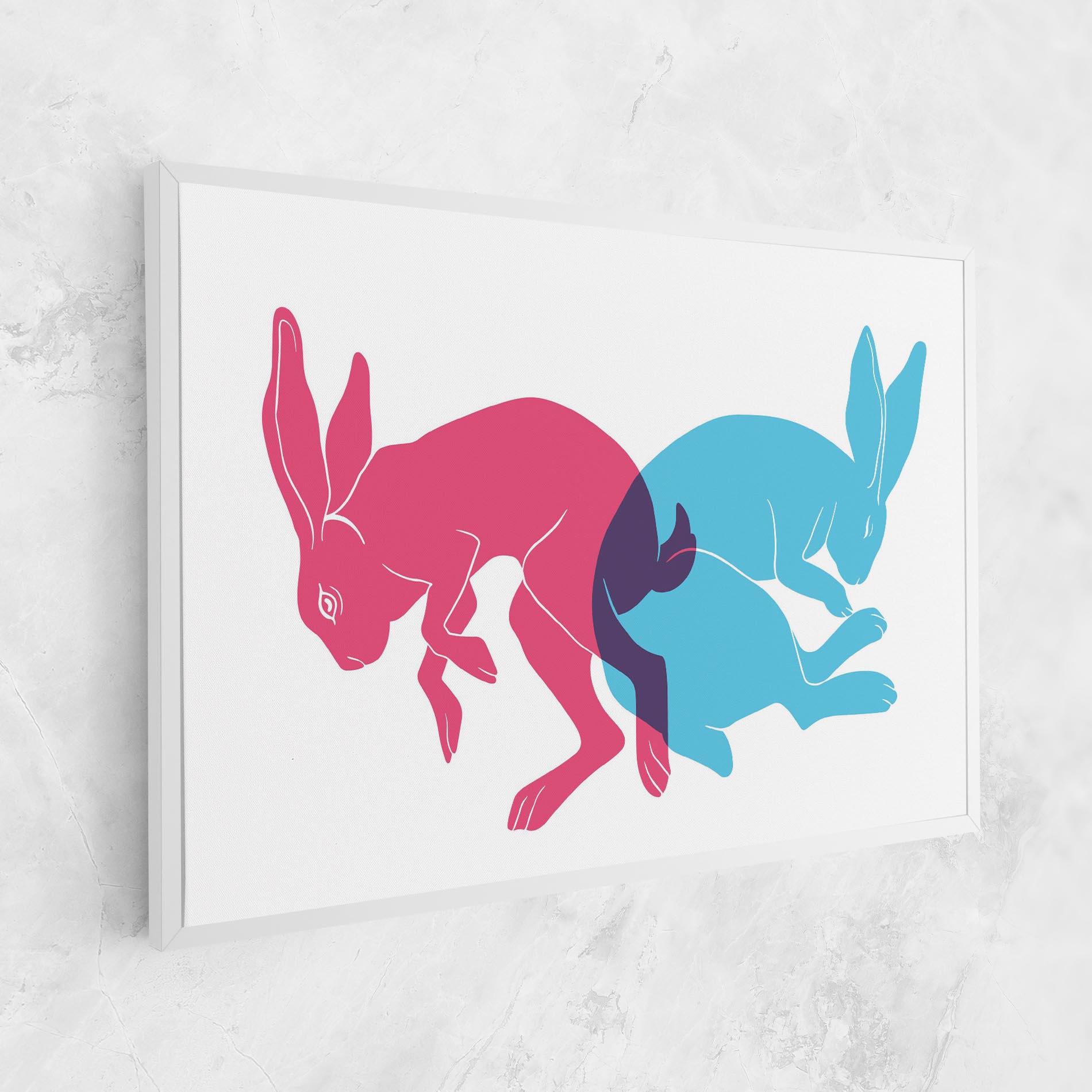 Tablou Canvas Rabbits Riso mockup 1