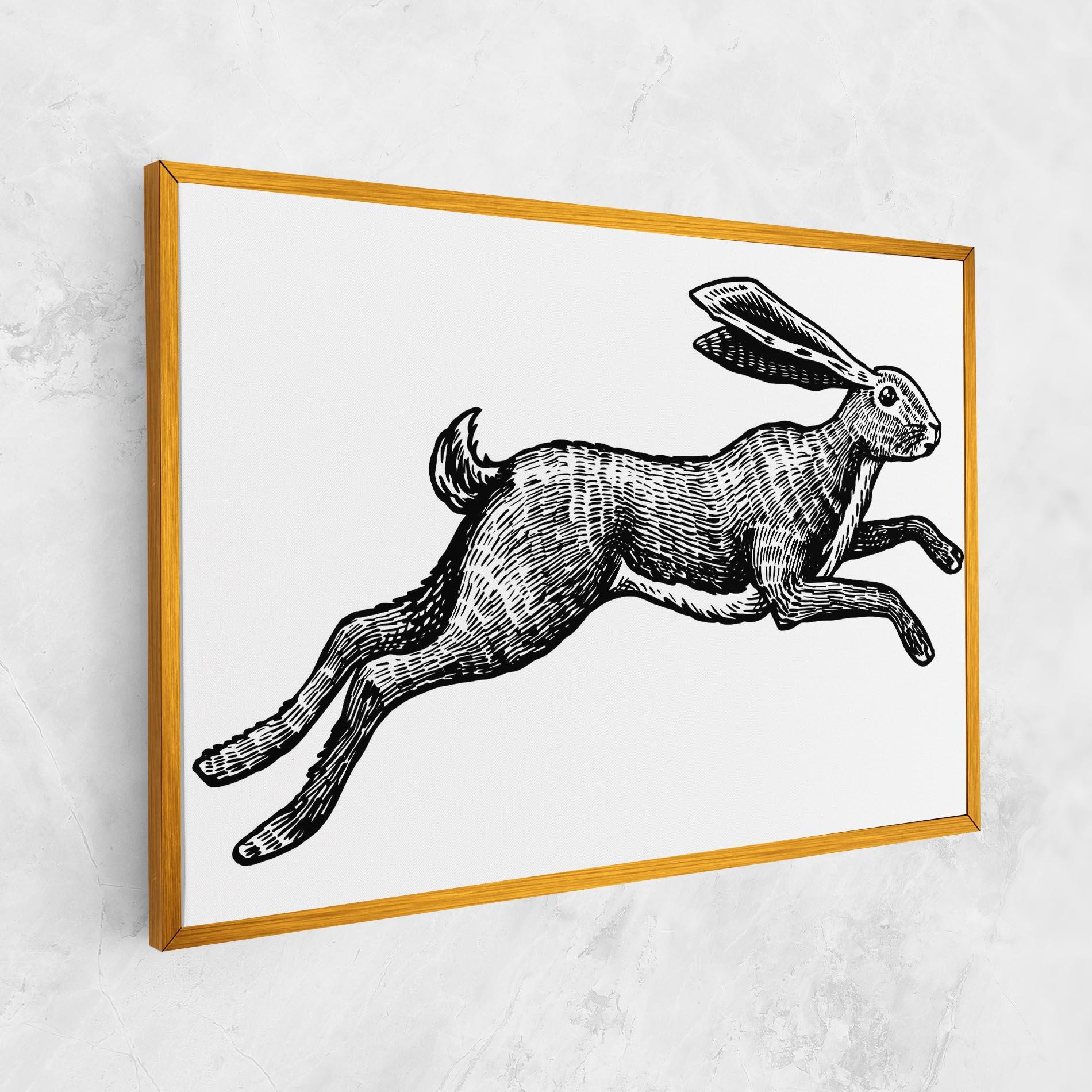 Tablou Canvas Black Line Bunny mockup 1