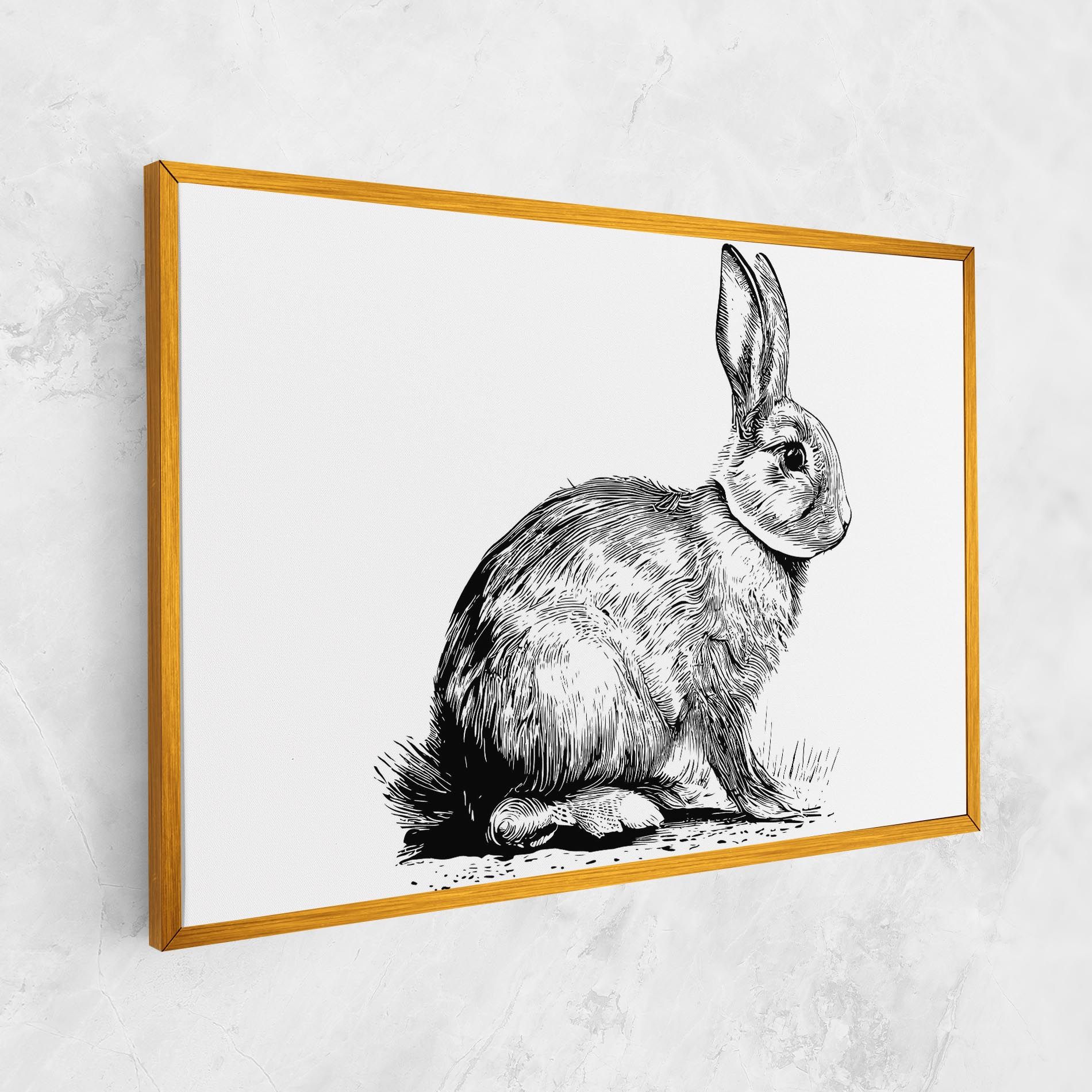 Bunny Black Lines mockup 1