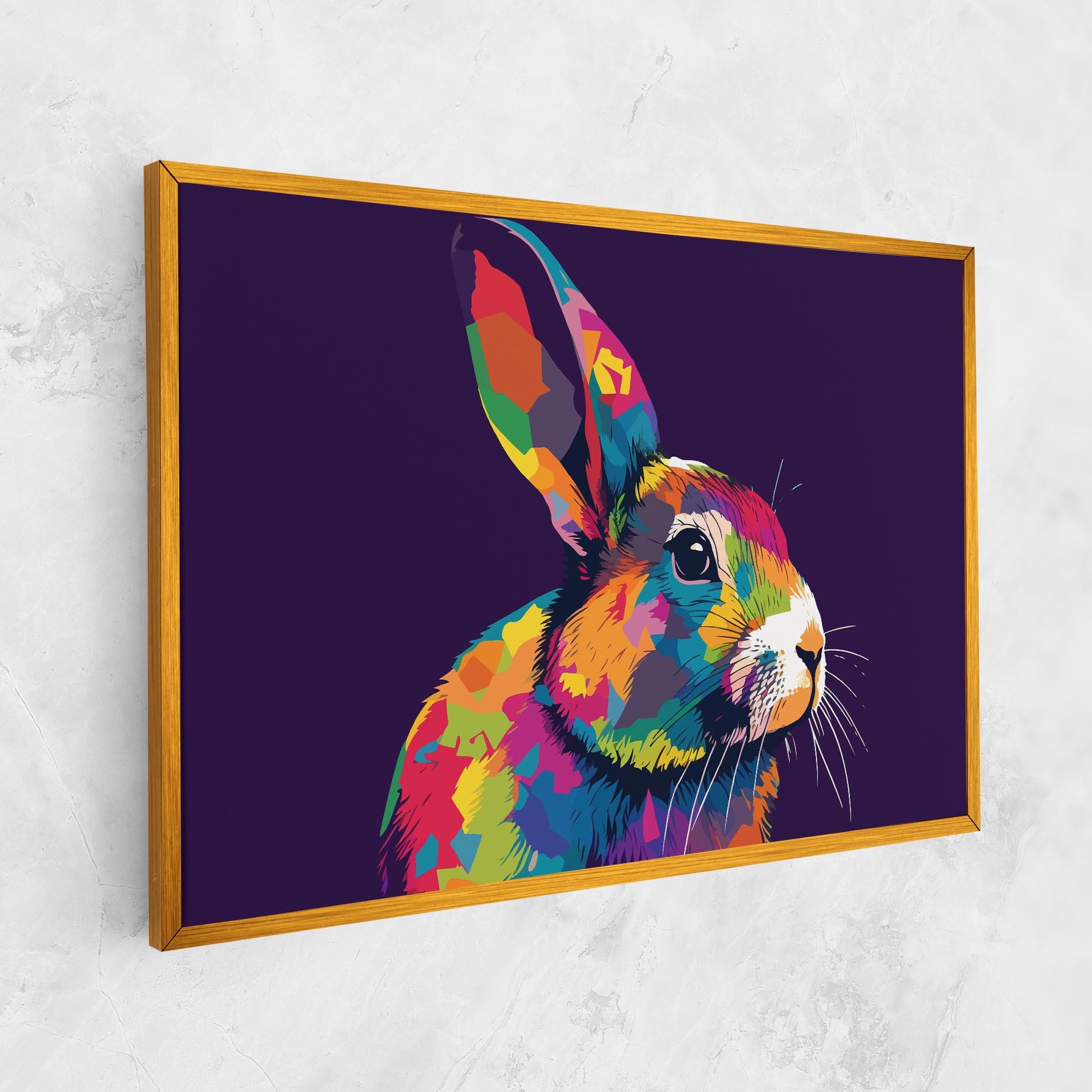 Tablou Canvas Bunny On Purple mockup 1