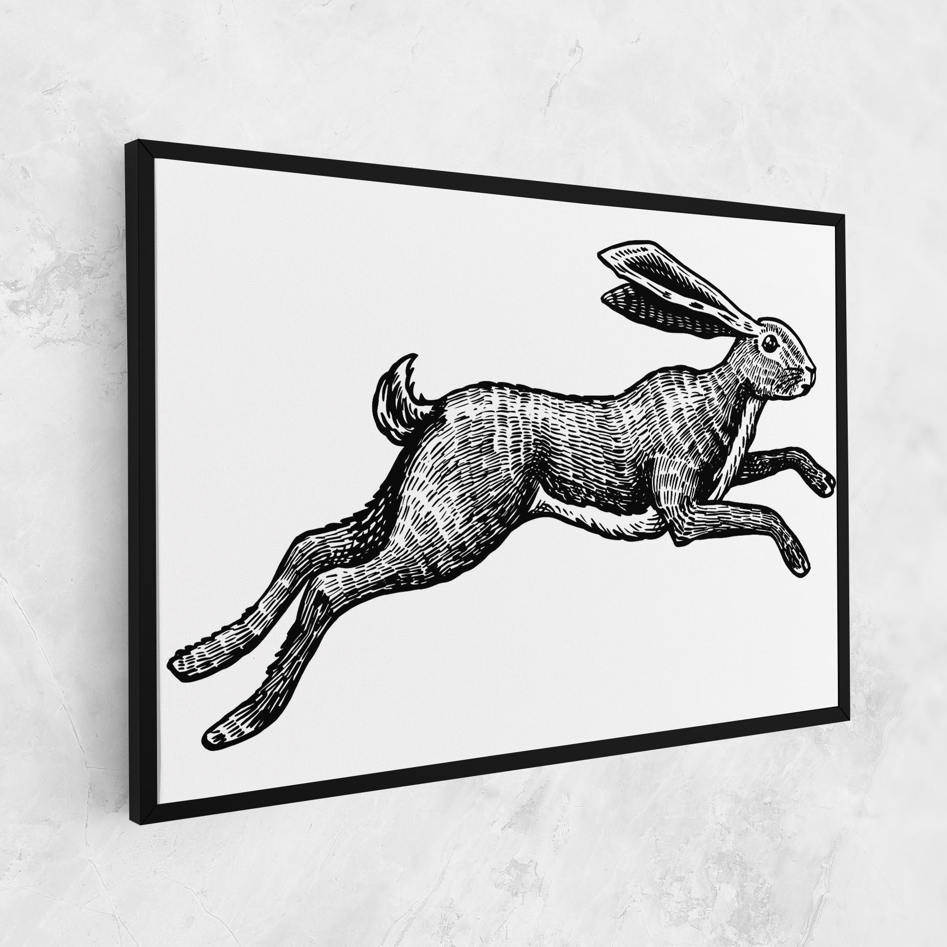 Tablou Canvas Black Line Bunny mockup 1