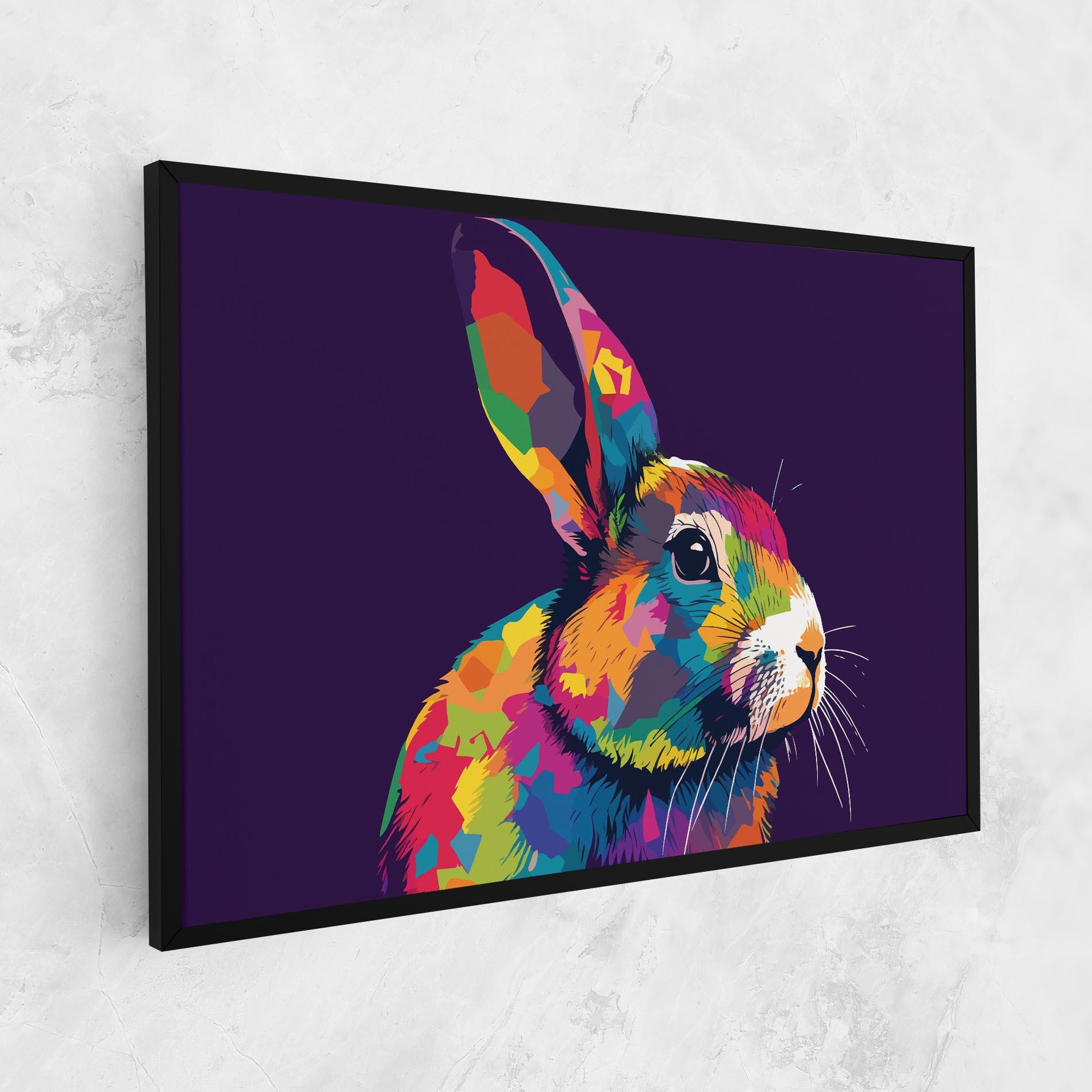 Tablou Canvas Bunny On Purple mockup 1