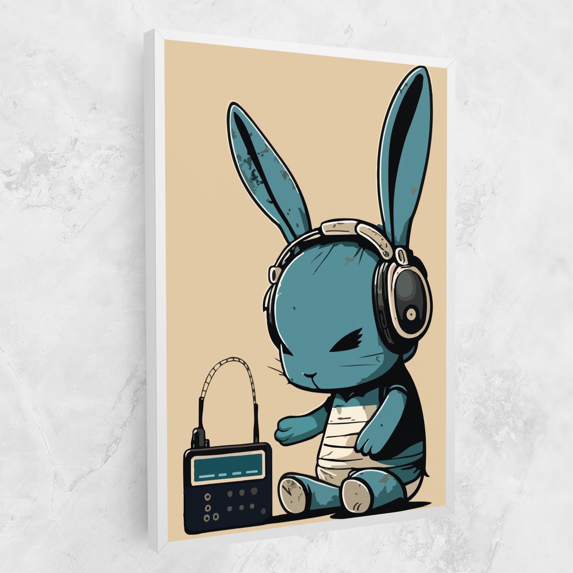Tablou Canvas Blue Baby Bunny mockup 1
