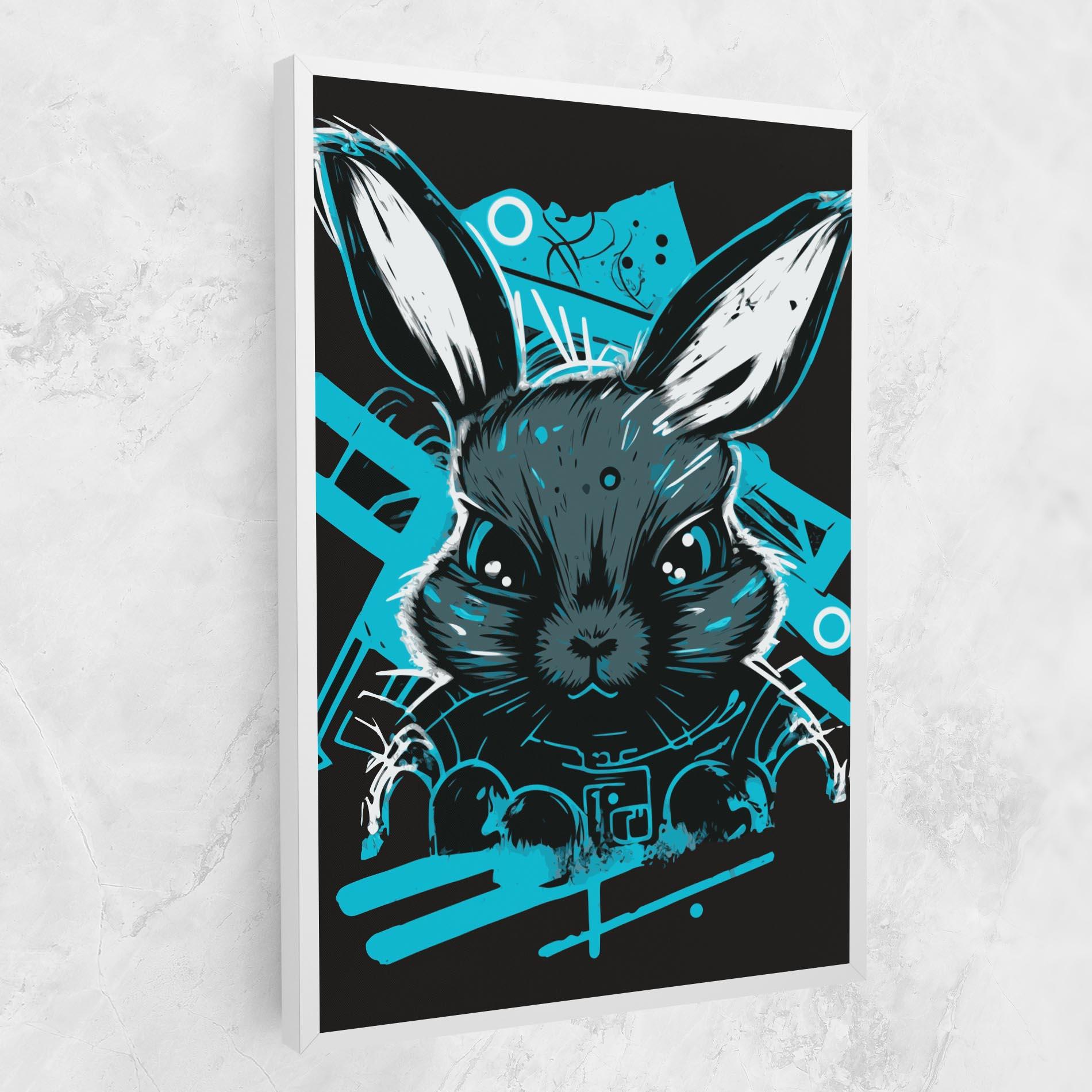 Tablou Canvas Grey Blue Bunny mockup 1