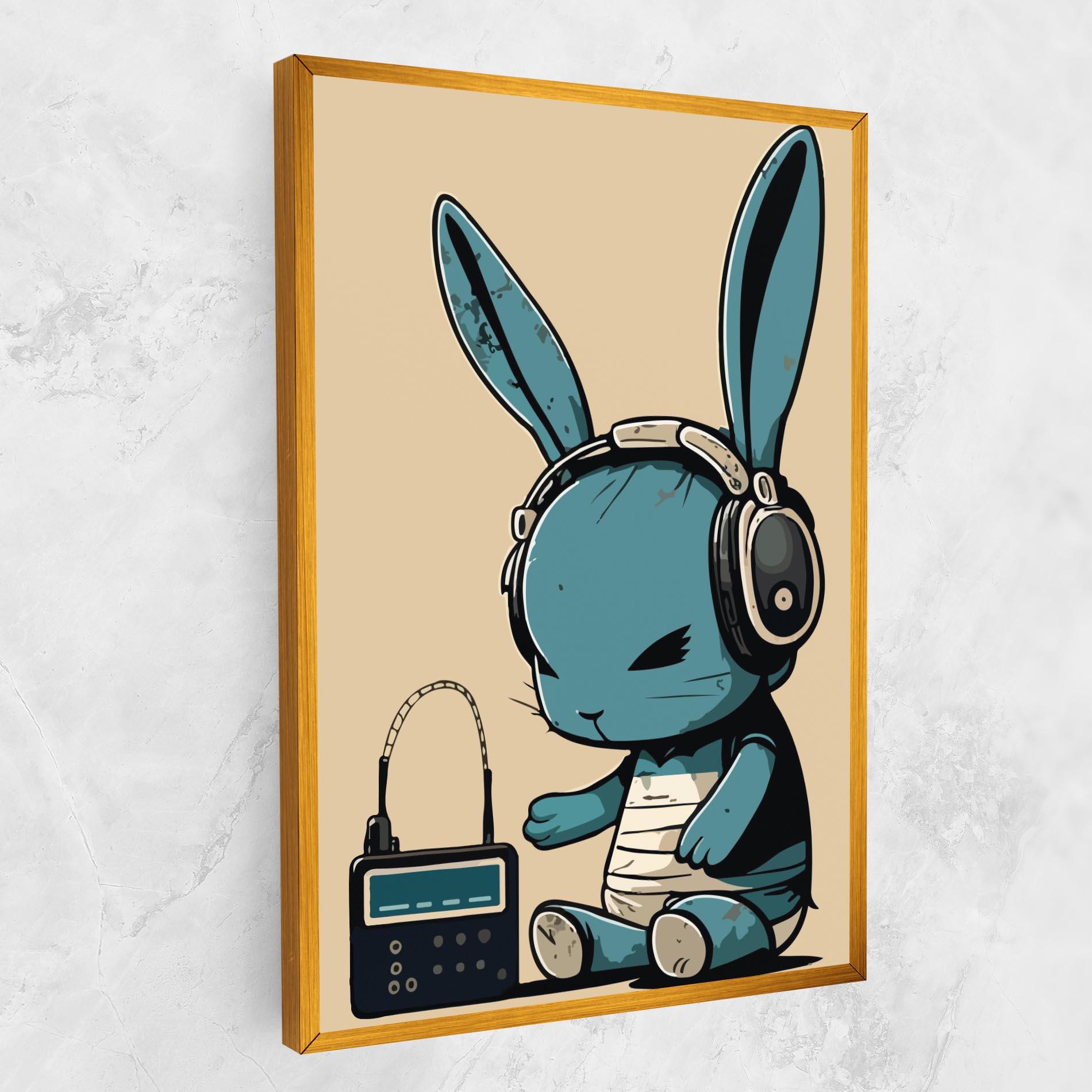 Tablou Canvas Blue Baby Bunny mockup 1