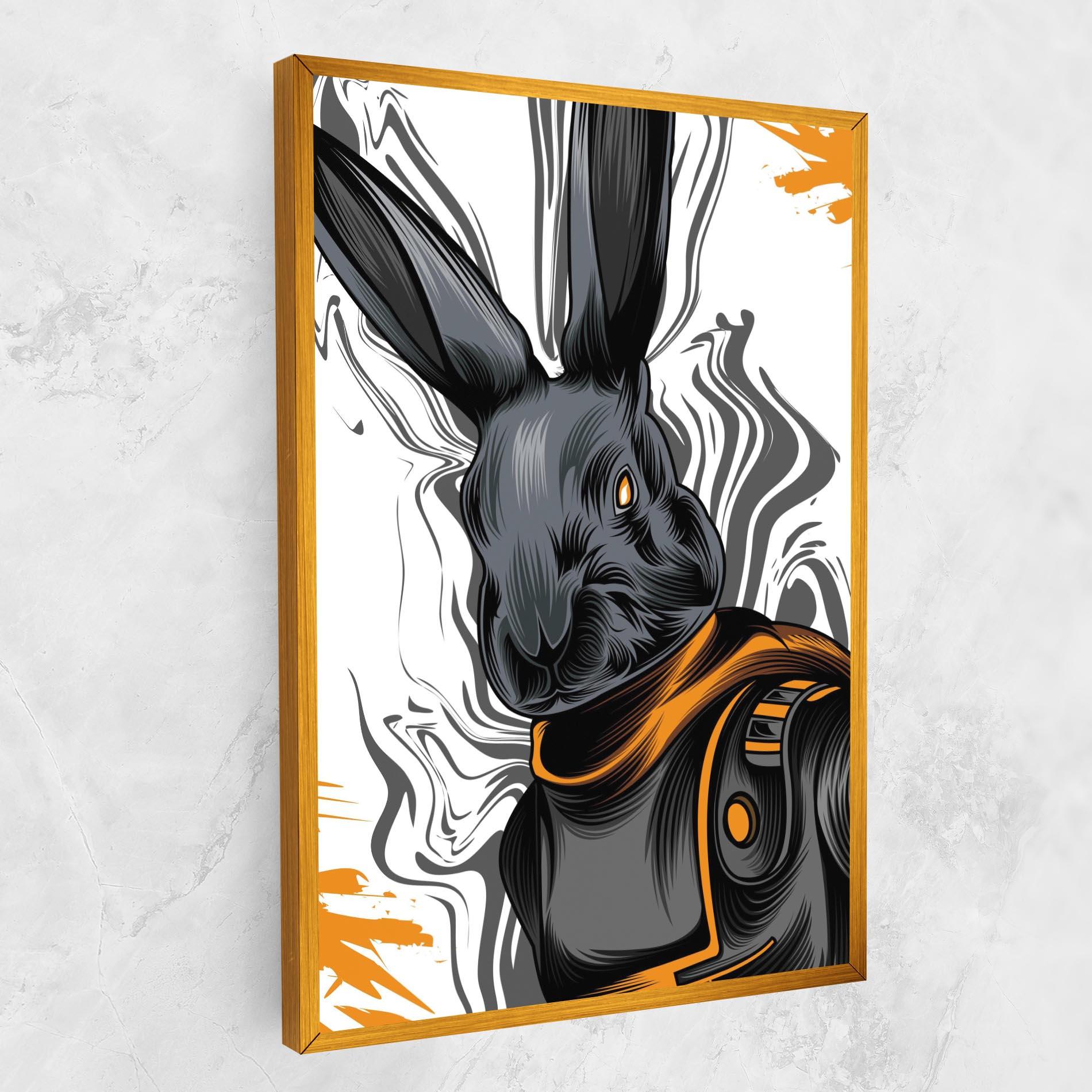 Tablou Canvas Cyborg Yellow Bunny mockup 1