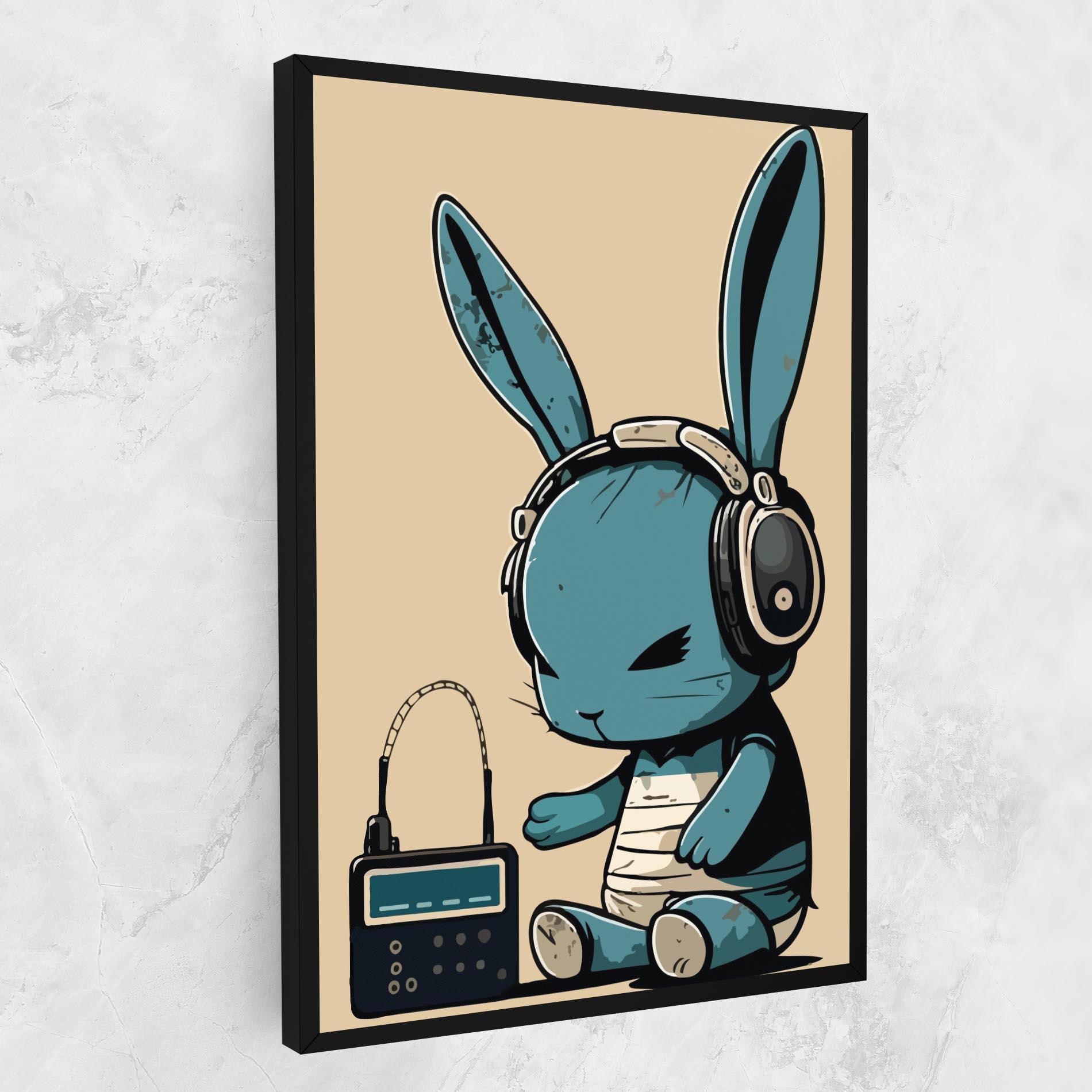 Tablou Canvas Blue Baby Bunny mockup 1