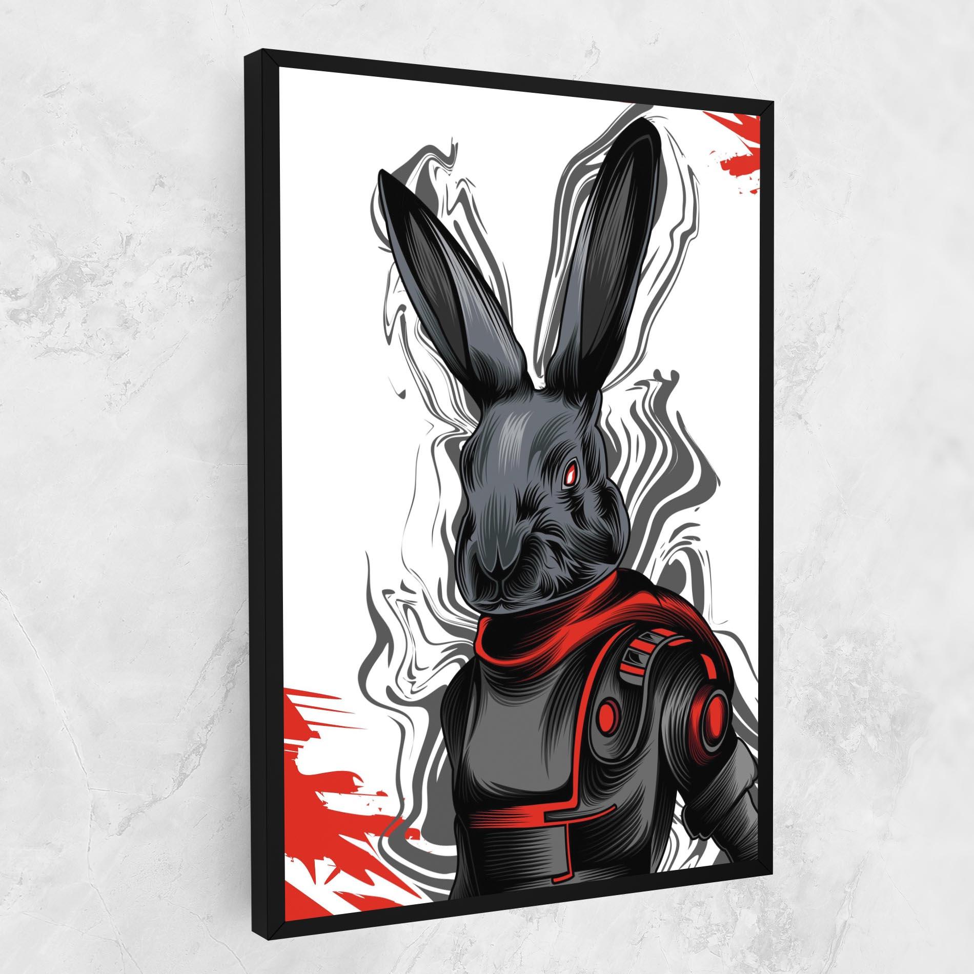 Tablou Canvas Cyborg Red Bunny mockup 1