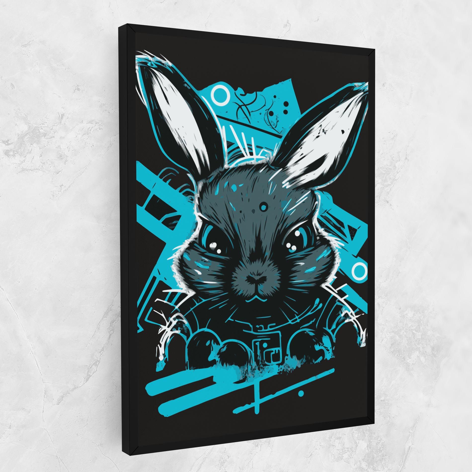 Grey Blue Bunny mockup 1