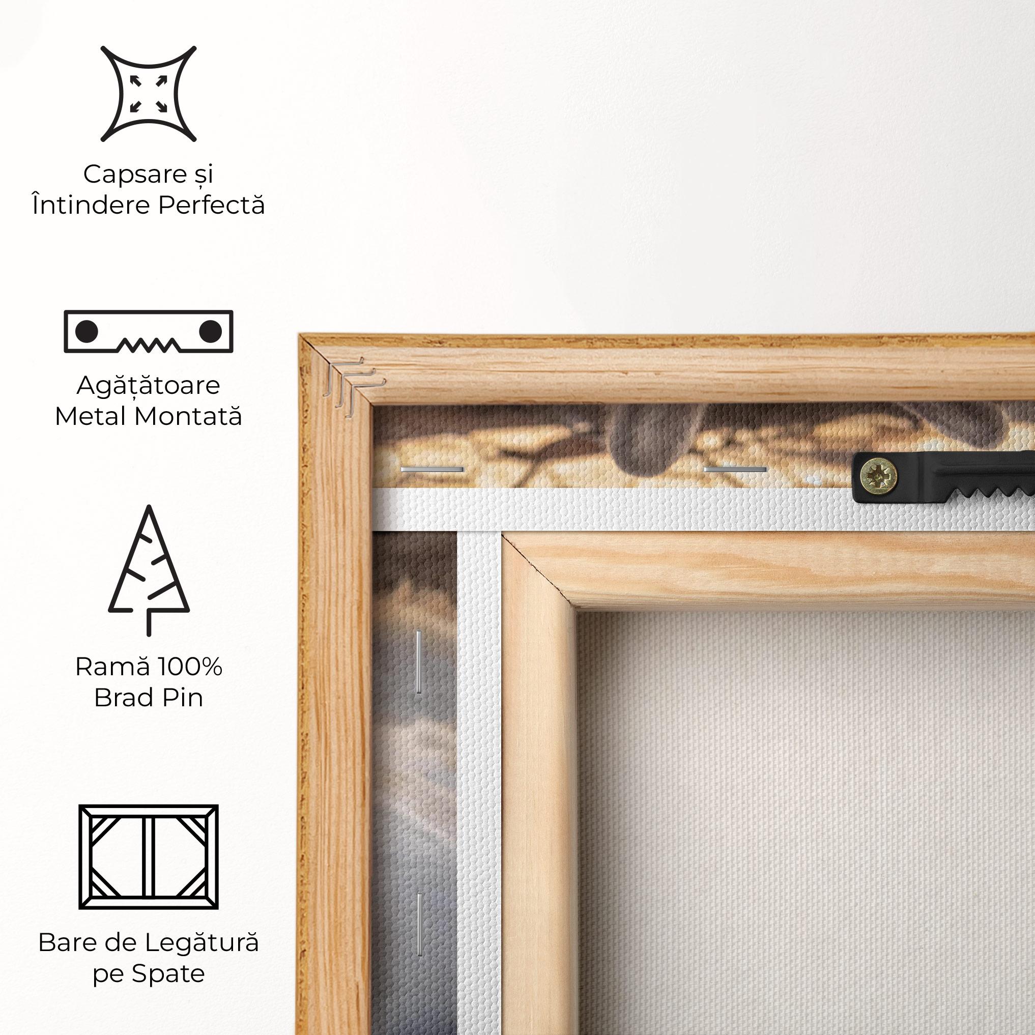 Tablou Canvas Light Grey Bunny Sleeping mockup 5