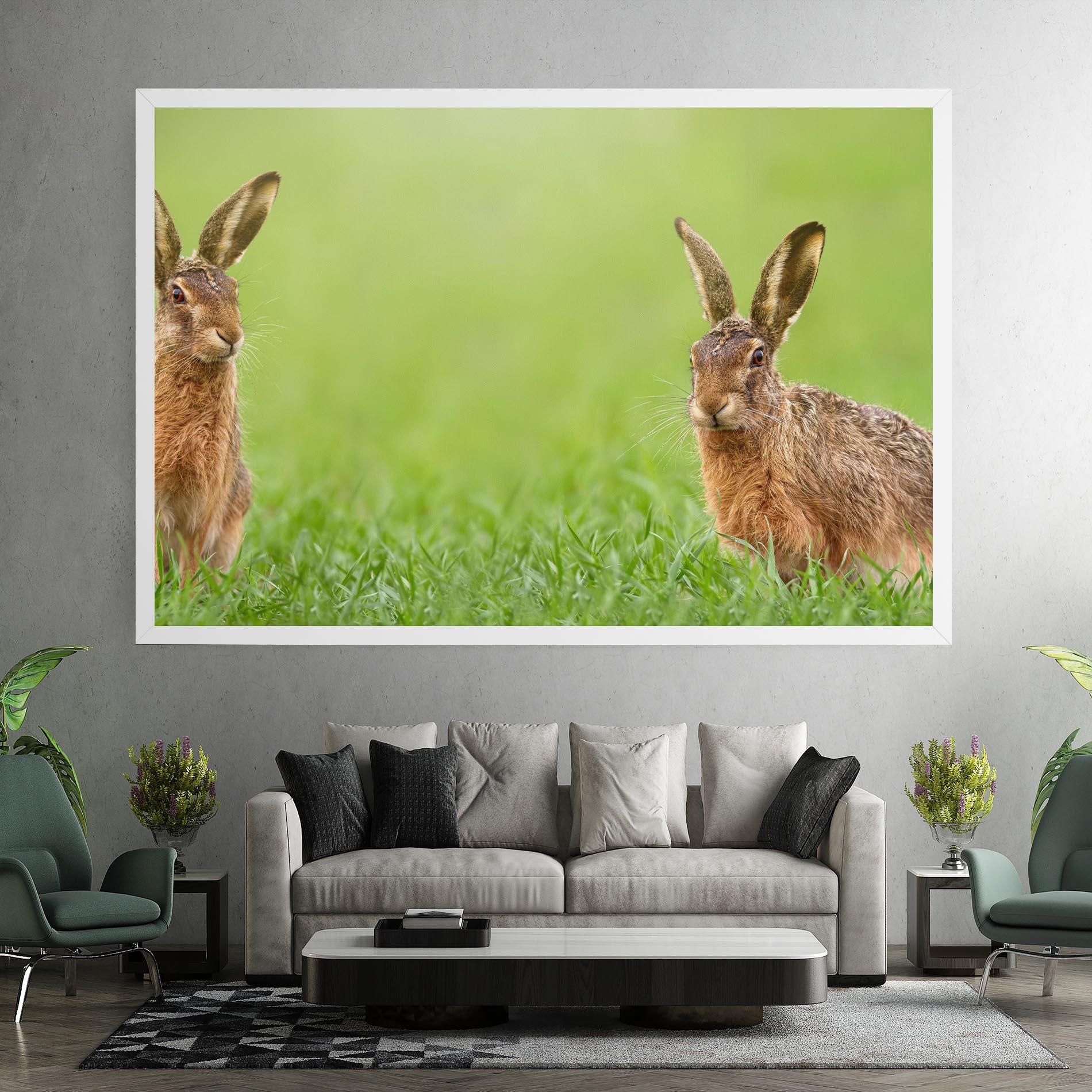Tablou Canvas Brown Hares mockup 7