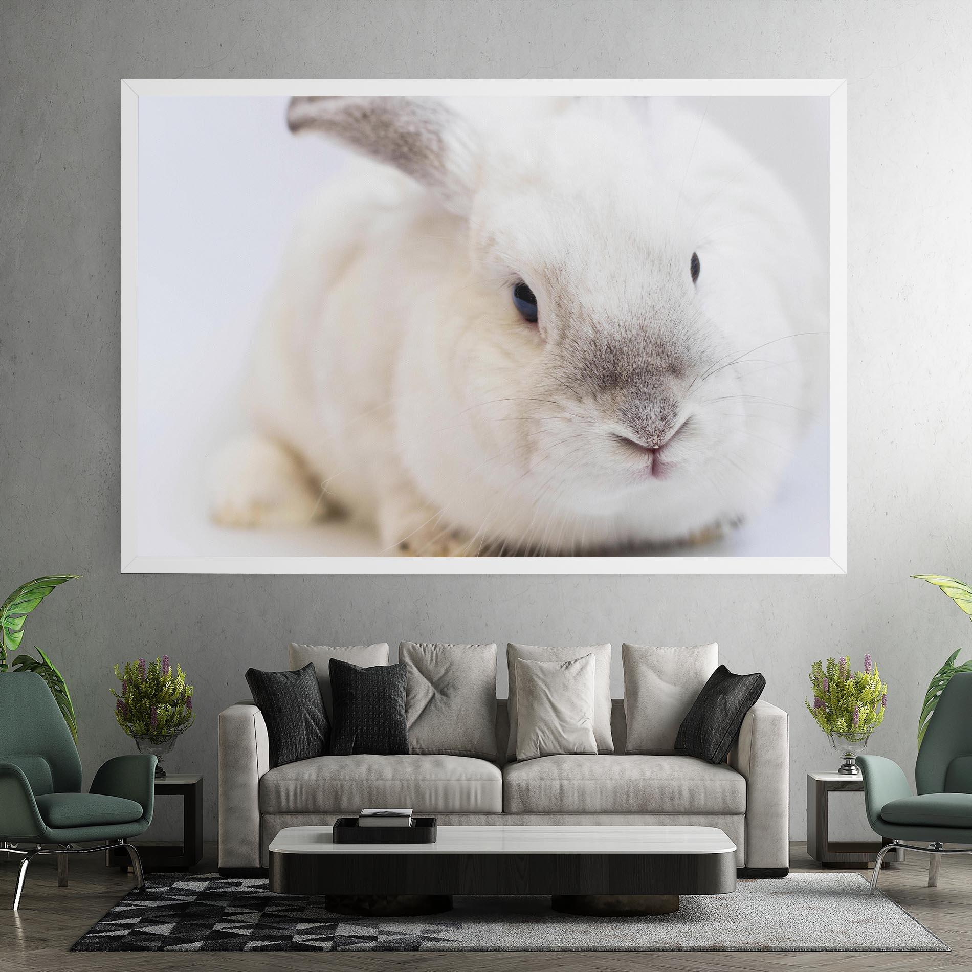 Tablou Canvas Light Grey Bunny mockup 7
