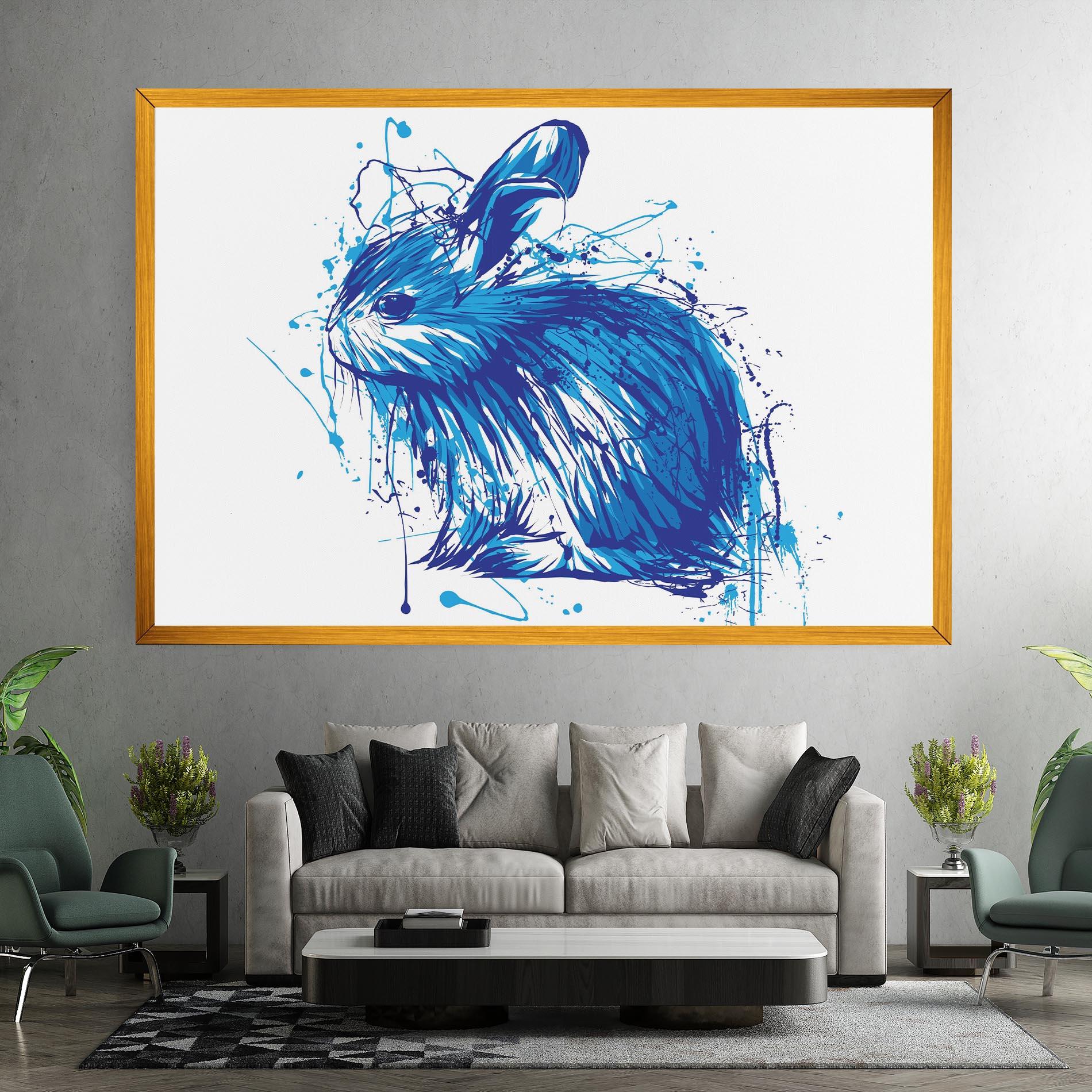 Tablou Canvas Blue Bunny mockup 7