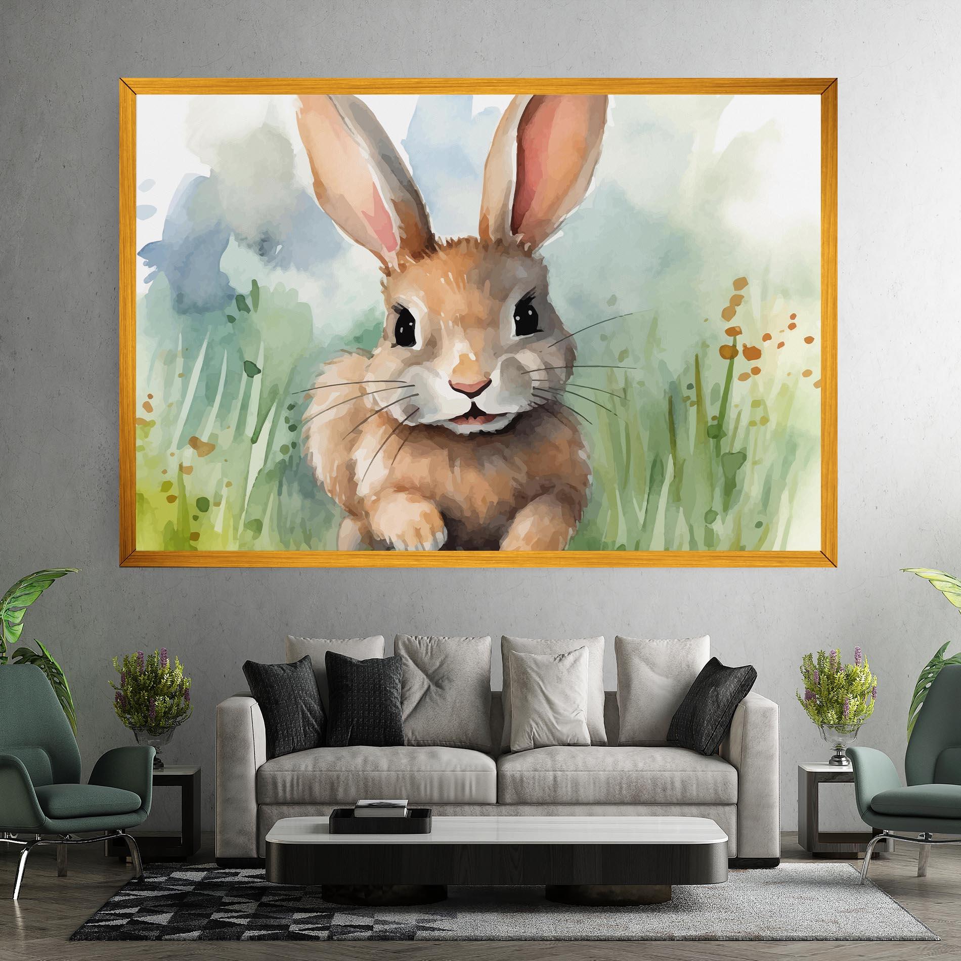 Tablou Canvas Brown Cream Bunny mockup 7