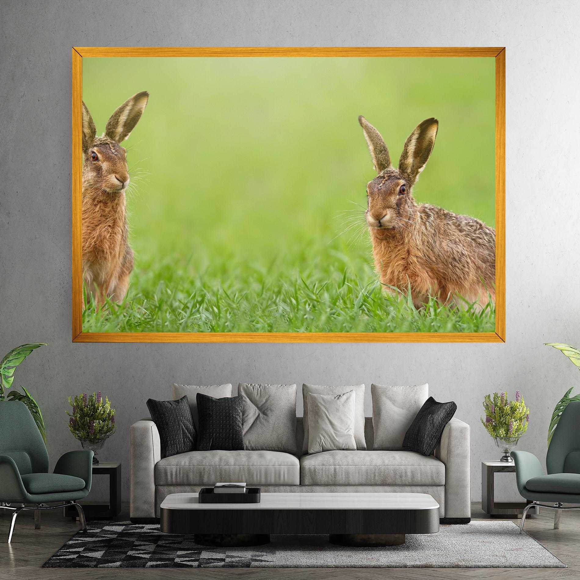 Tablou Canvas Brown Hares mockup 7