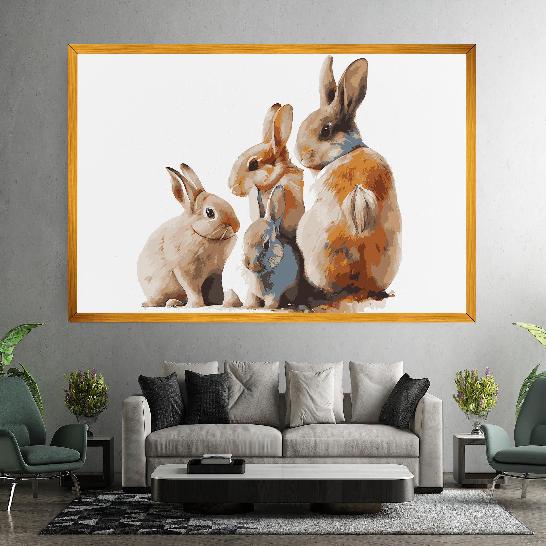 Tablou Canvas Bunny Family mockup 7