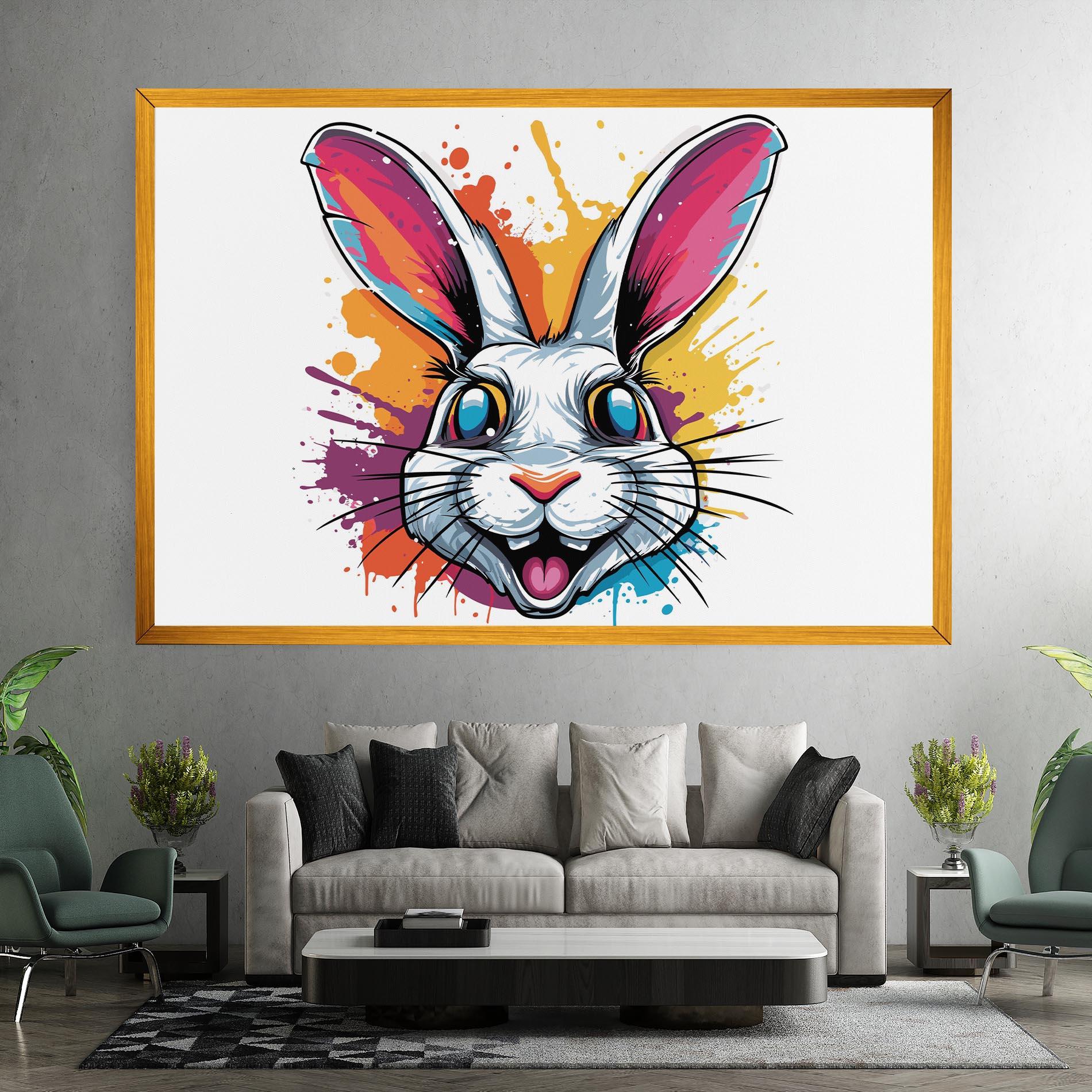 Tablou Canvas Crazy Bunny mockup 7