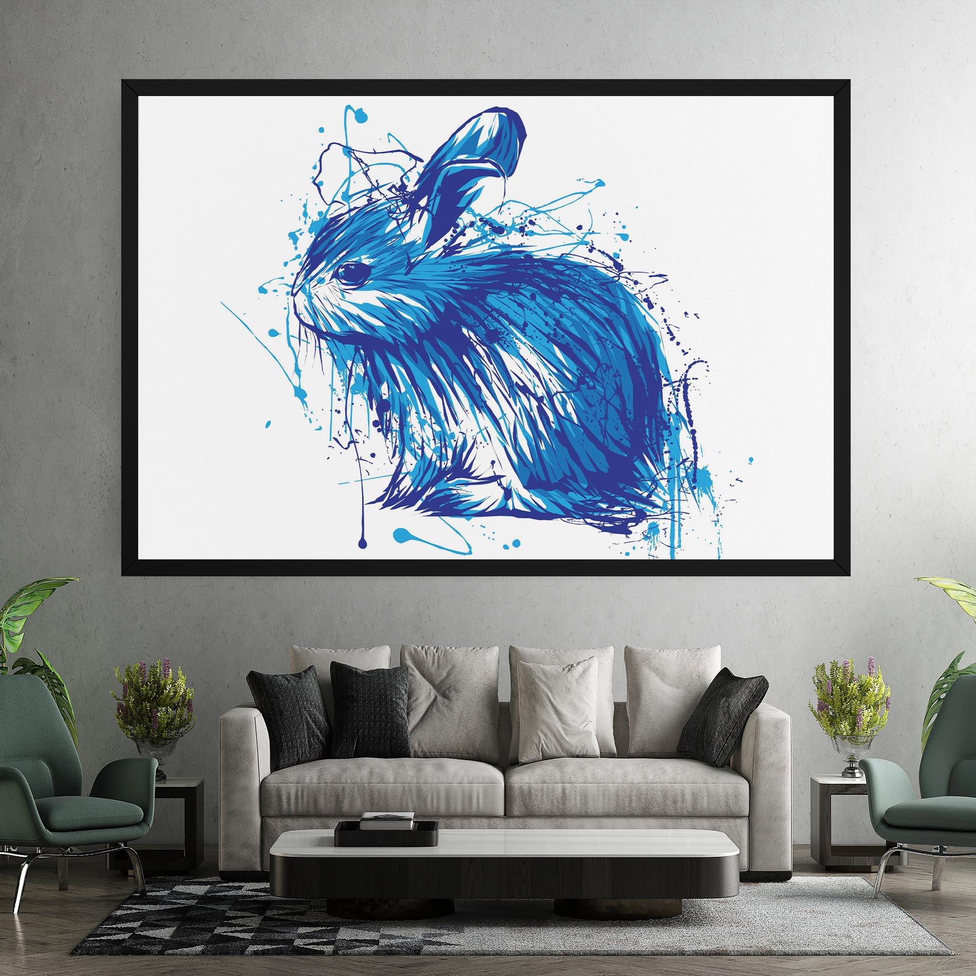 Tablou Canvas Blue Bunny mockup 7