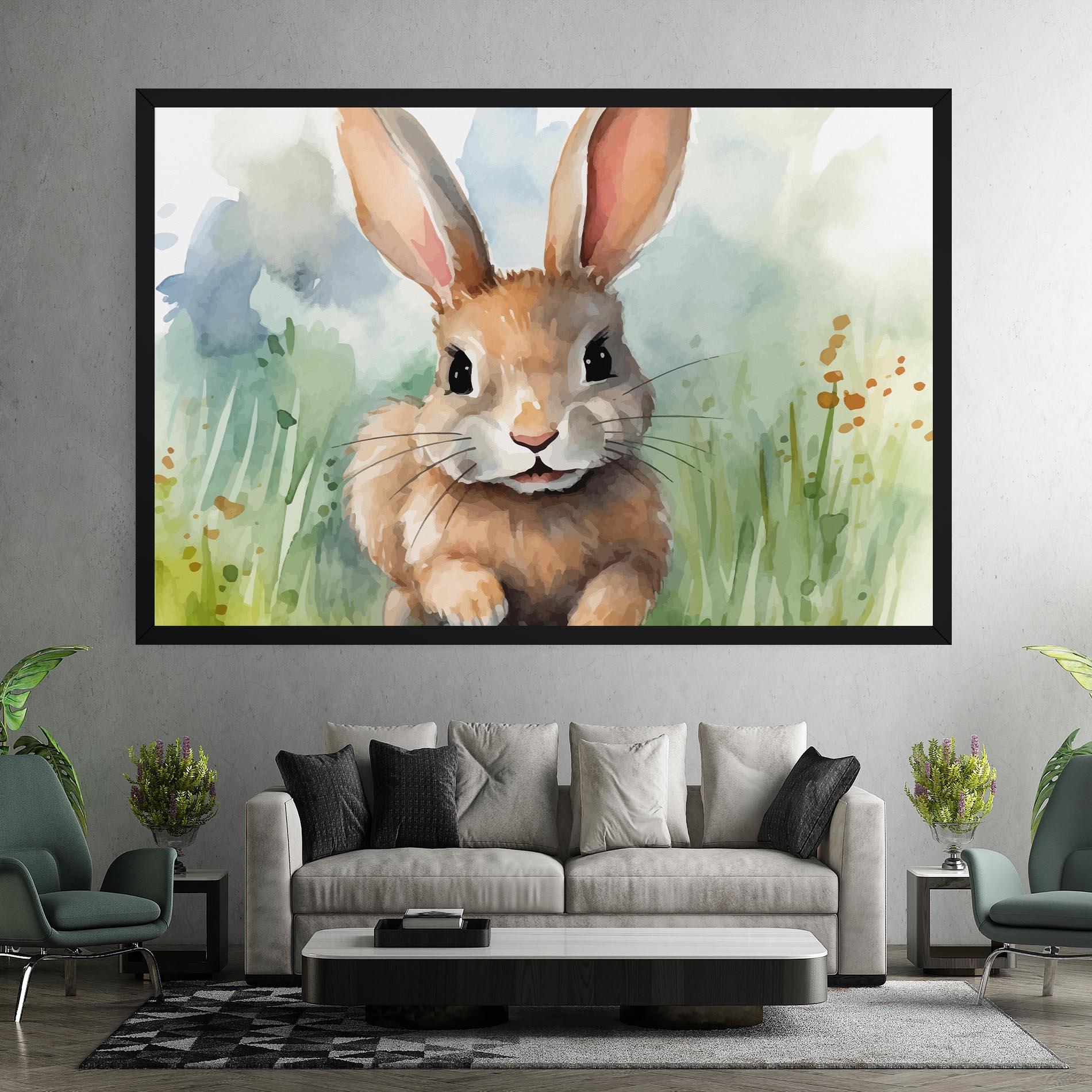 Tablou Canvas Brown Cream Bunny mockup 7