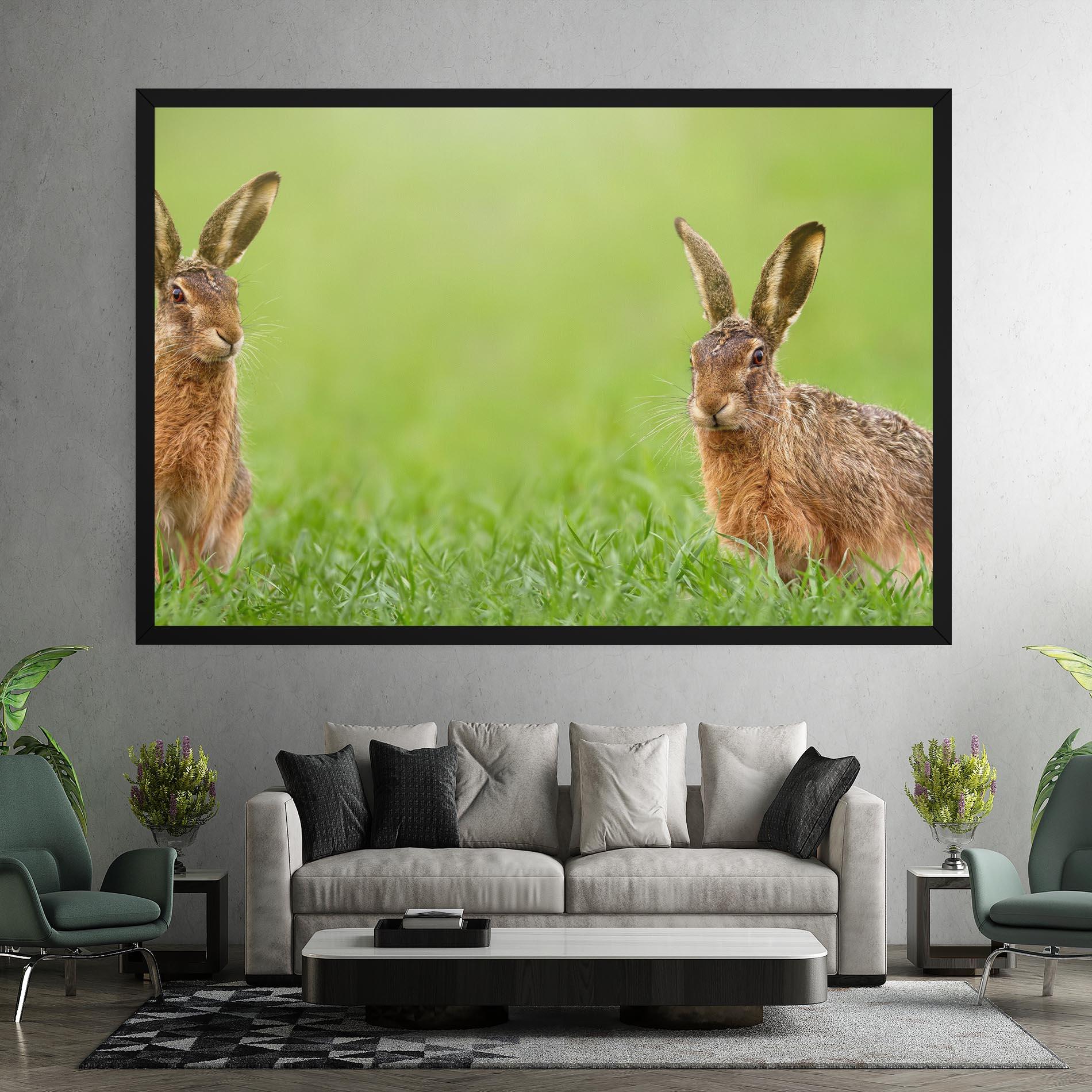 Tablou Canvas Brown Hares mockup 7