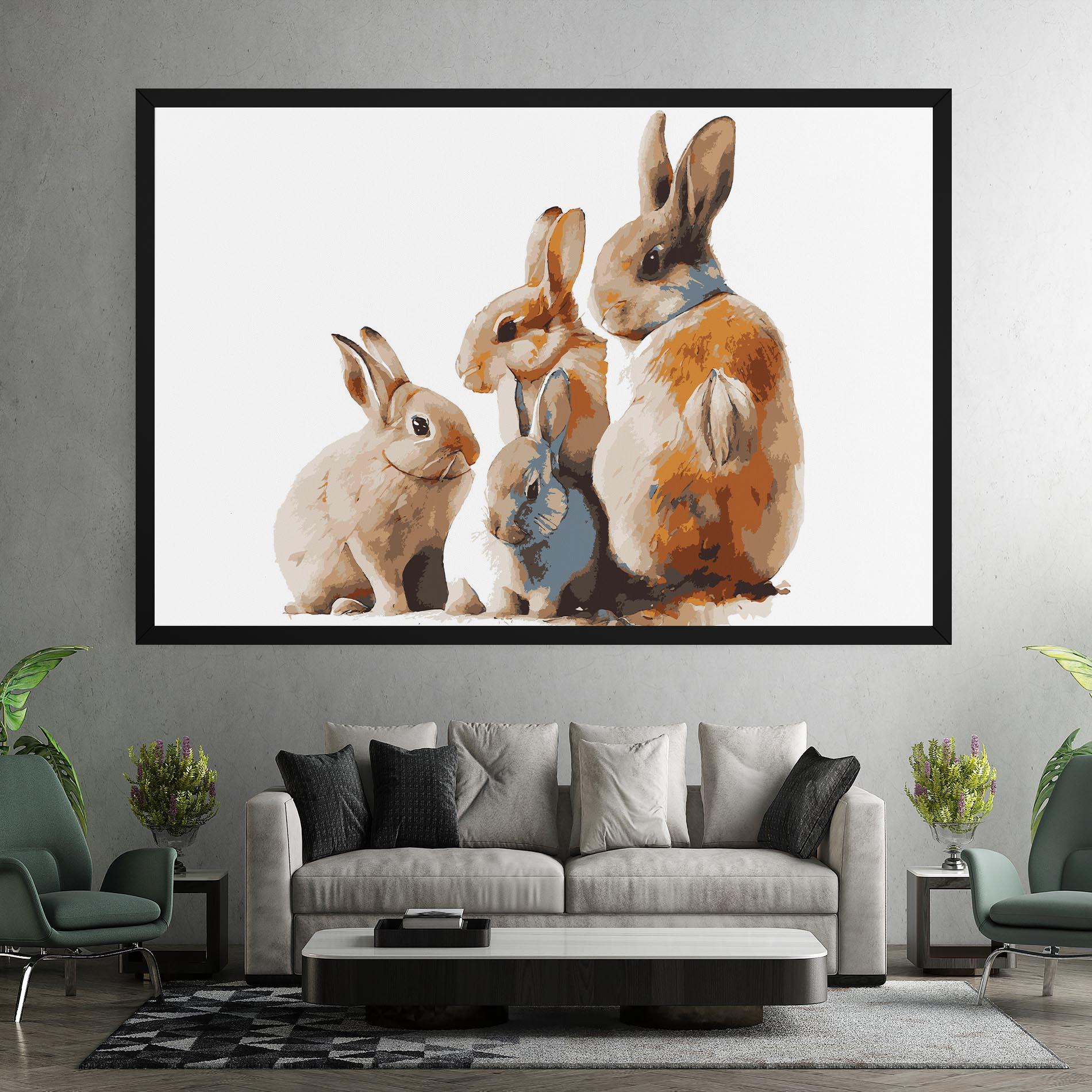 Tablou Canvas Bunny Family mockup 7
