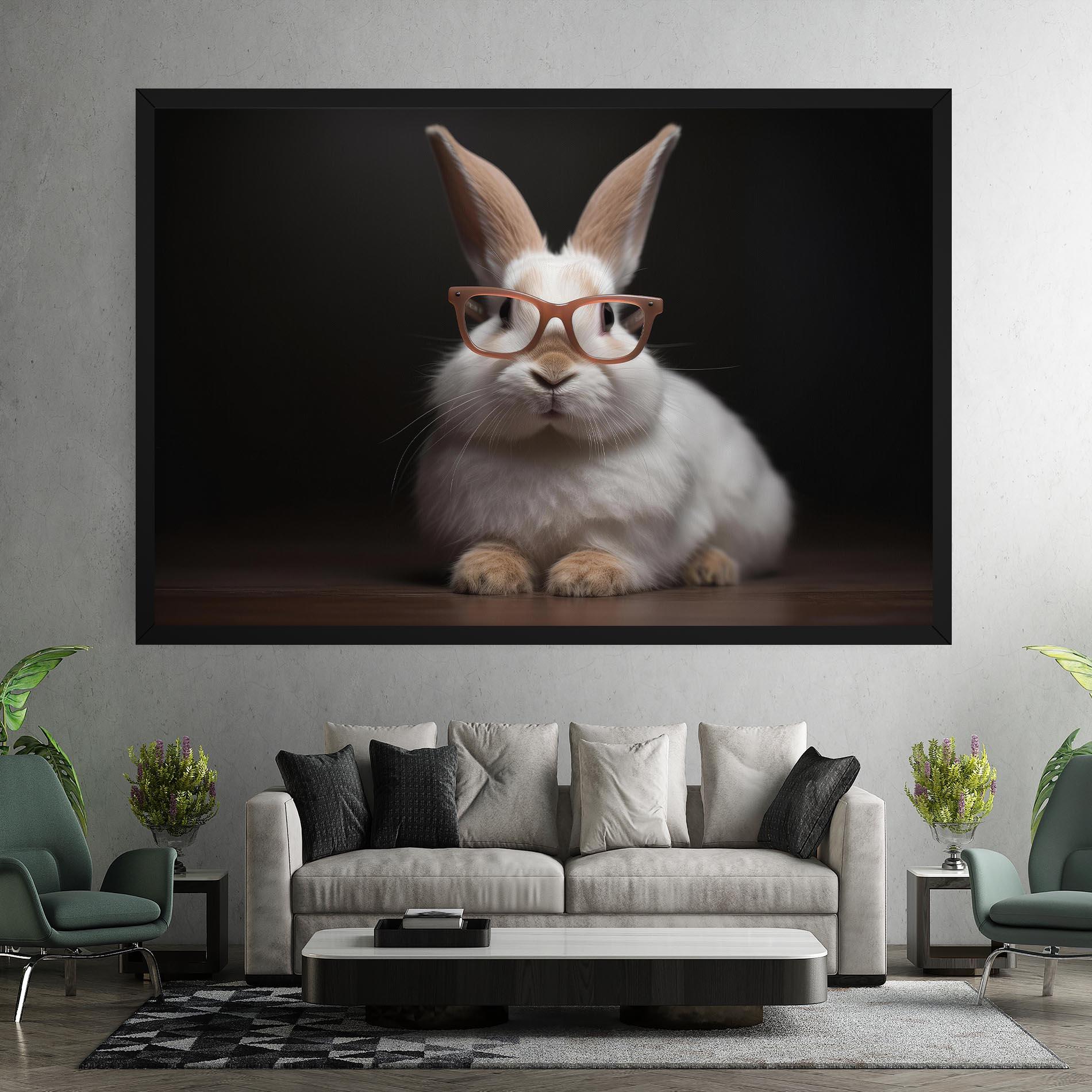 Tablou Canvas Eyeglasses Bunny mockup 7