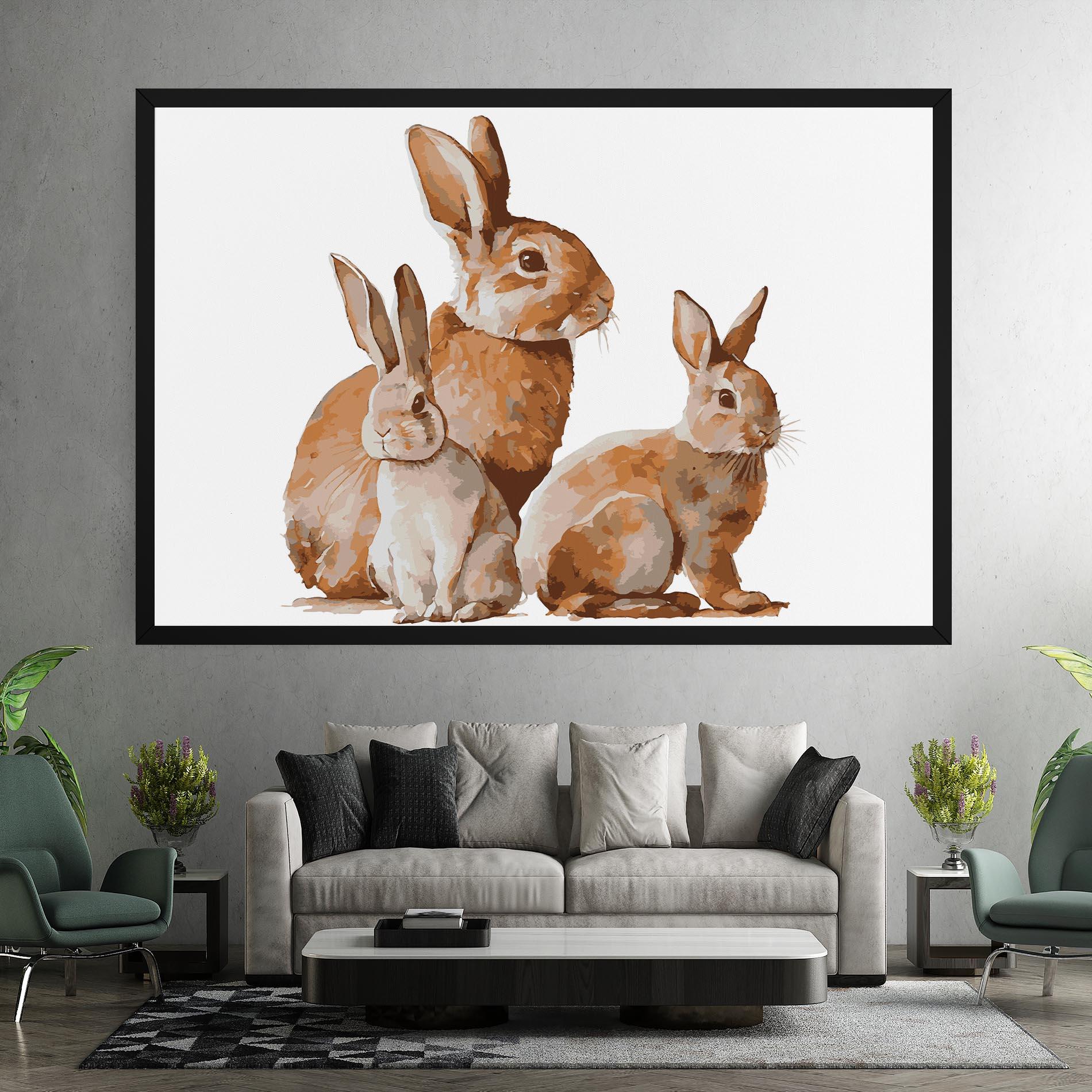 Tablou Canvas Family Rabbit mockup 7