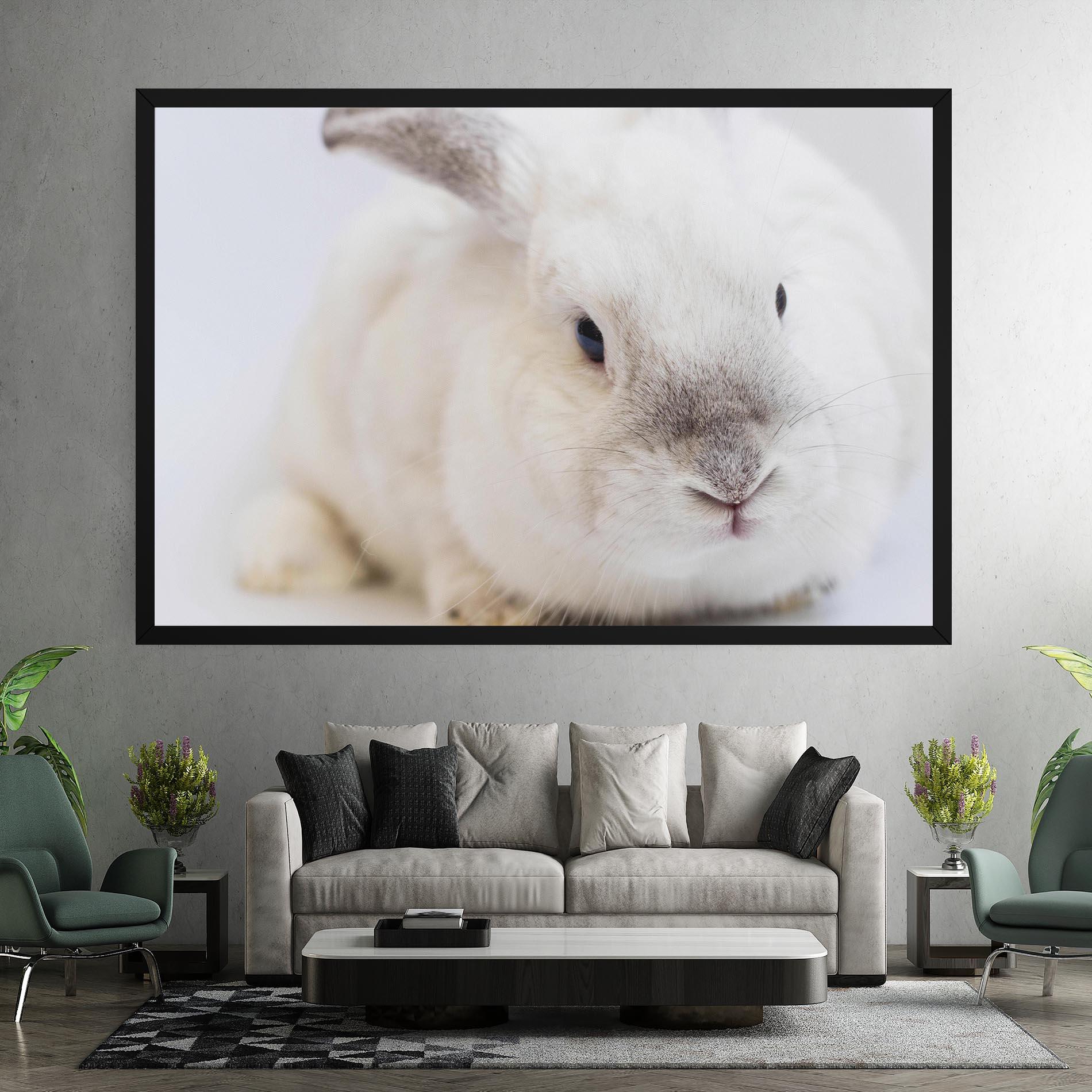 Tablou Canvas Light Grey Bunny mockup 7