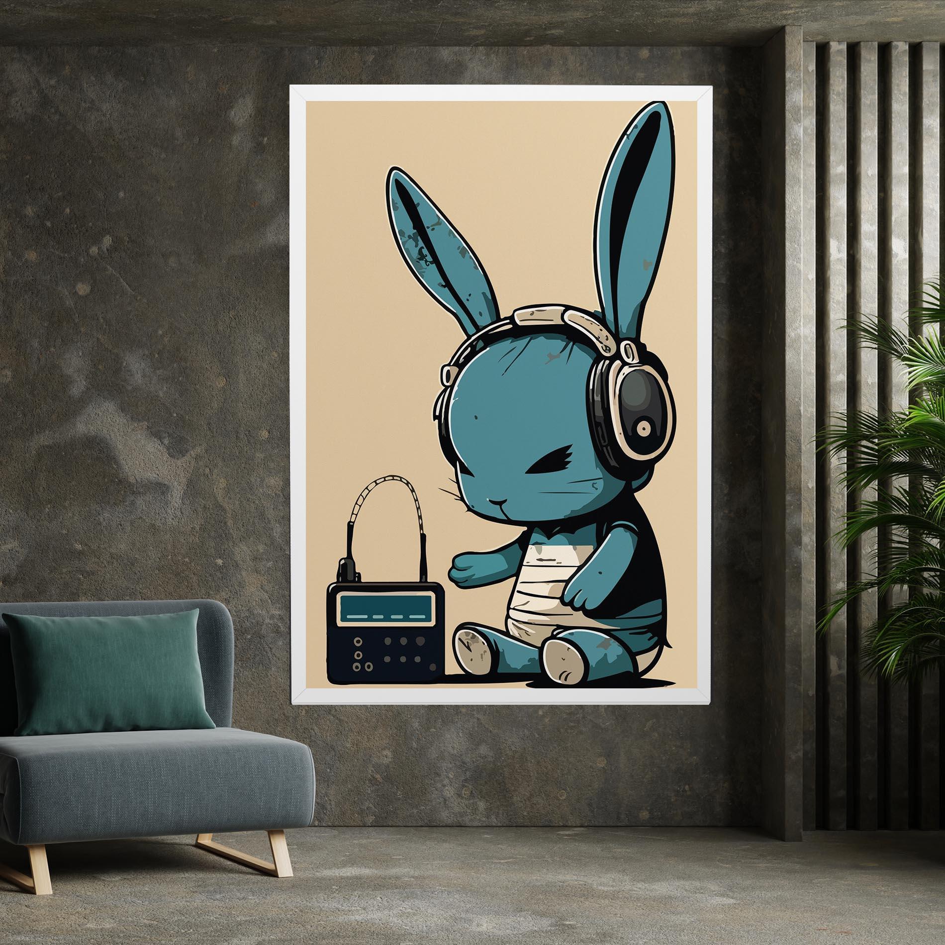 Tablou Canvas Blue Baby Bunny mockup 7