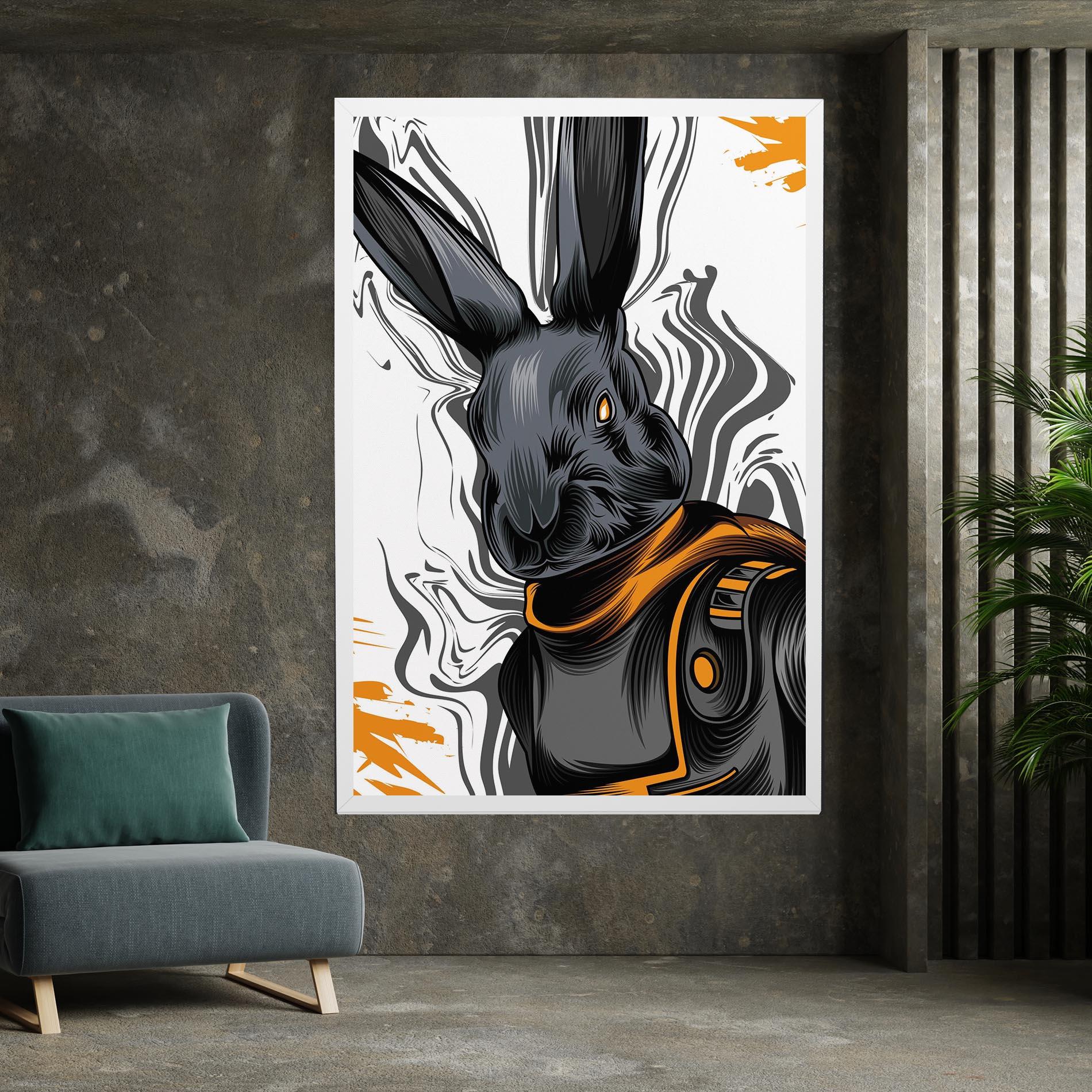 Tablou Canvas Cyborg Yellow Bunny mockup 7
