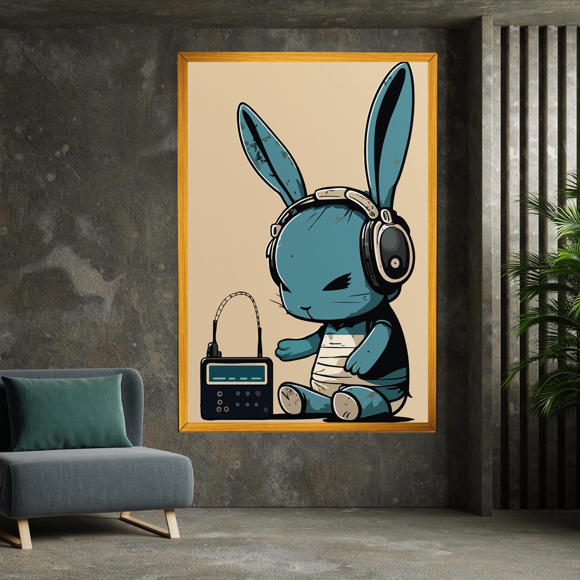 Tablou Canvas Blue Baby Bunny mockup 7