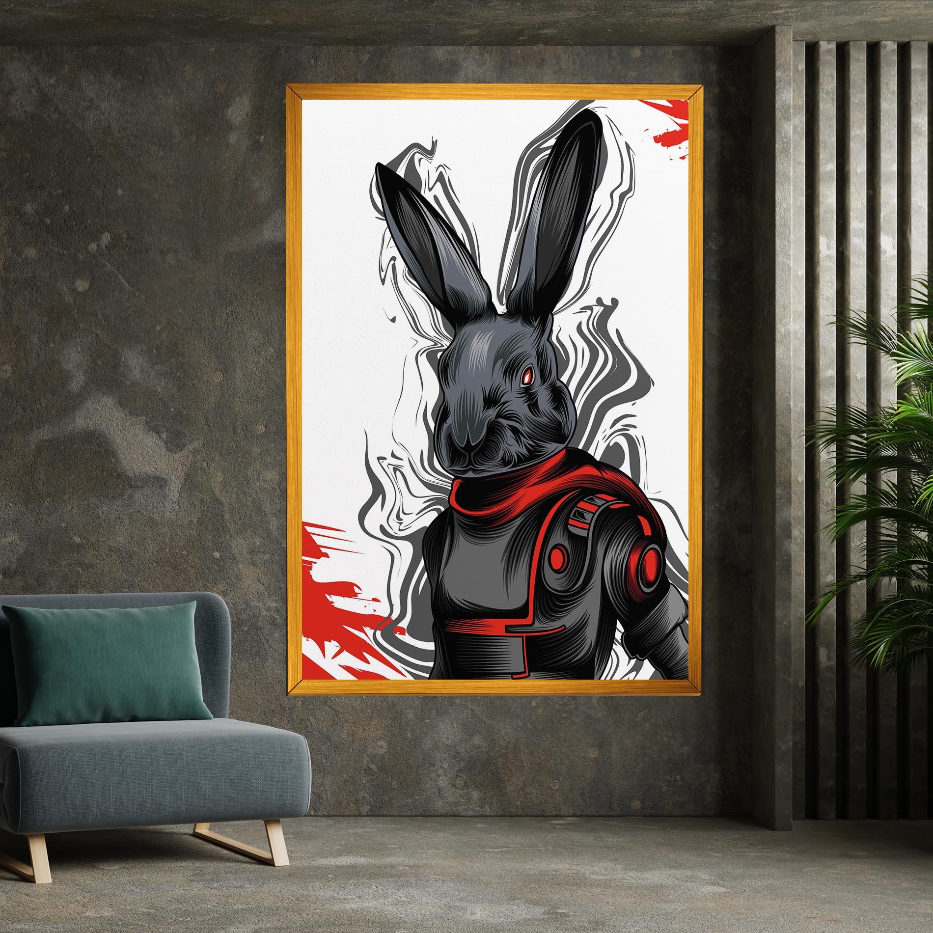 Tablou Canvas Cyborg Red Bunny mockup 7