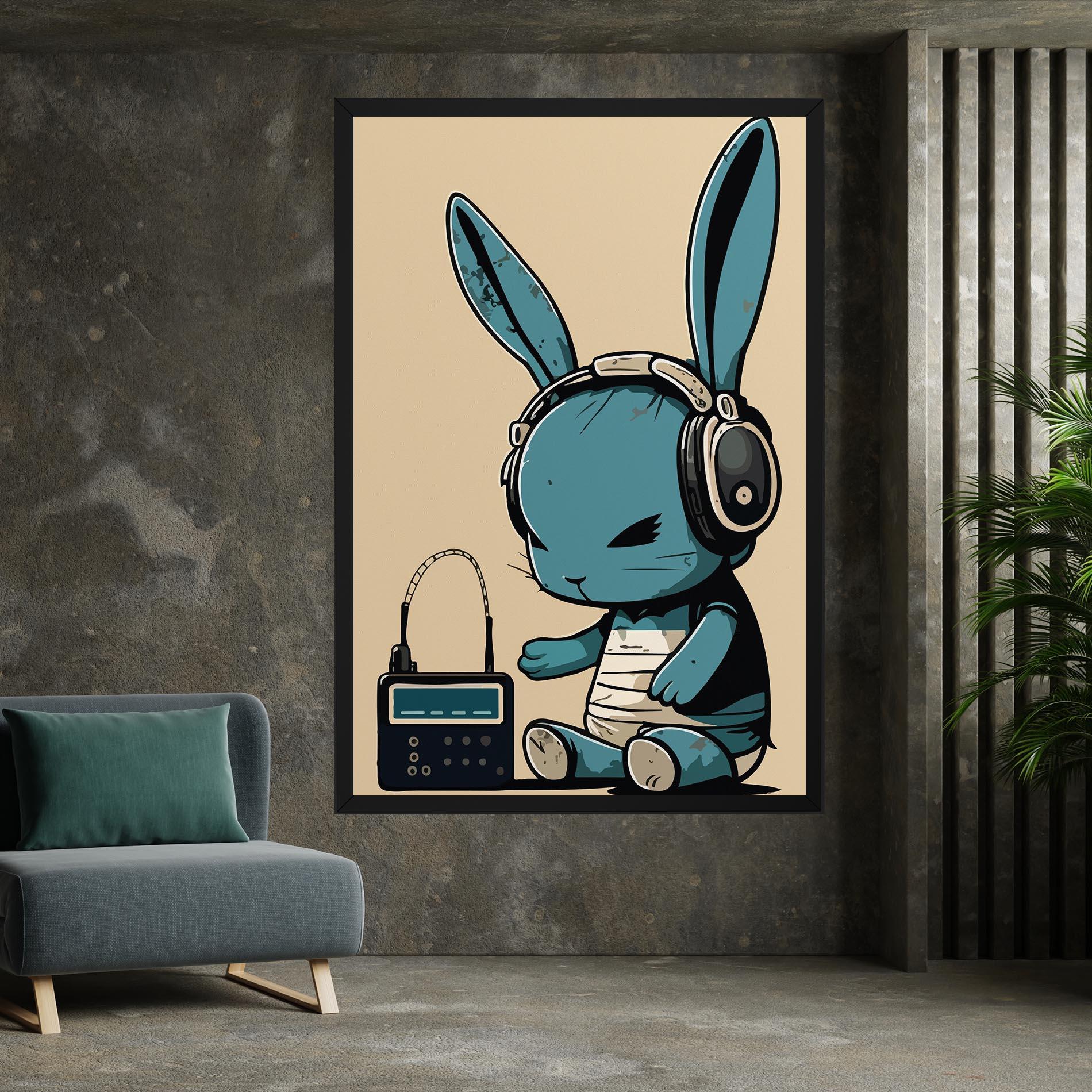 Tablou Canvas Blue Baby Bunny mockup 7