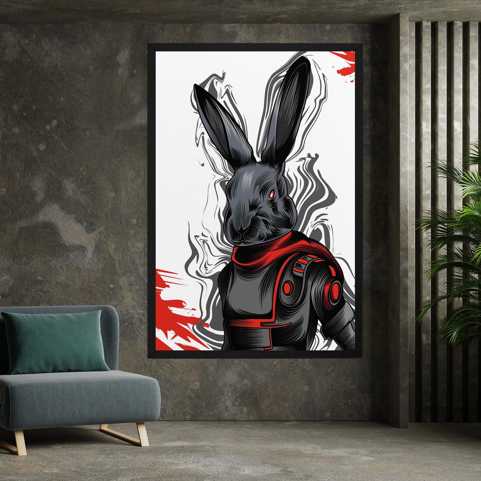 Tablou Canvas Cyborg Red Bunny mockup 7