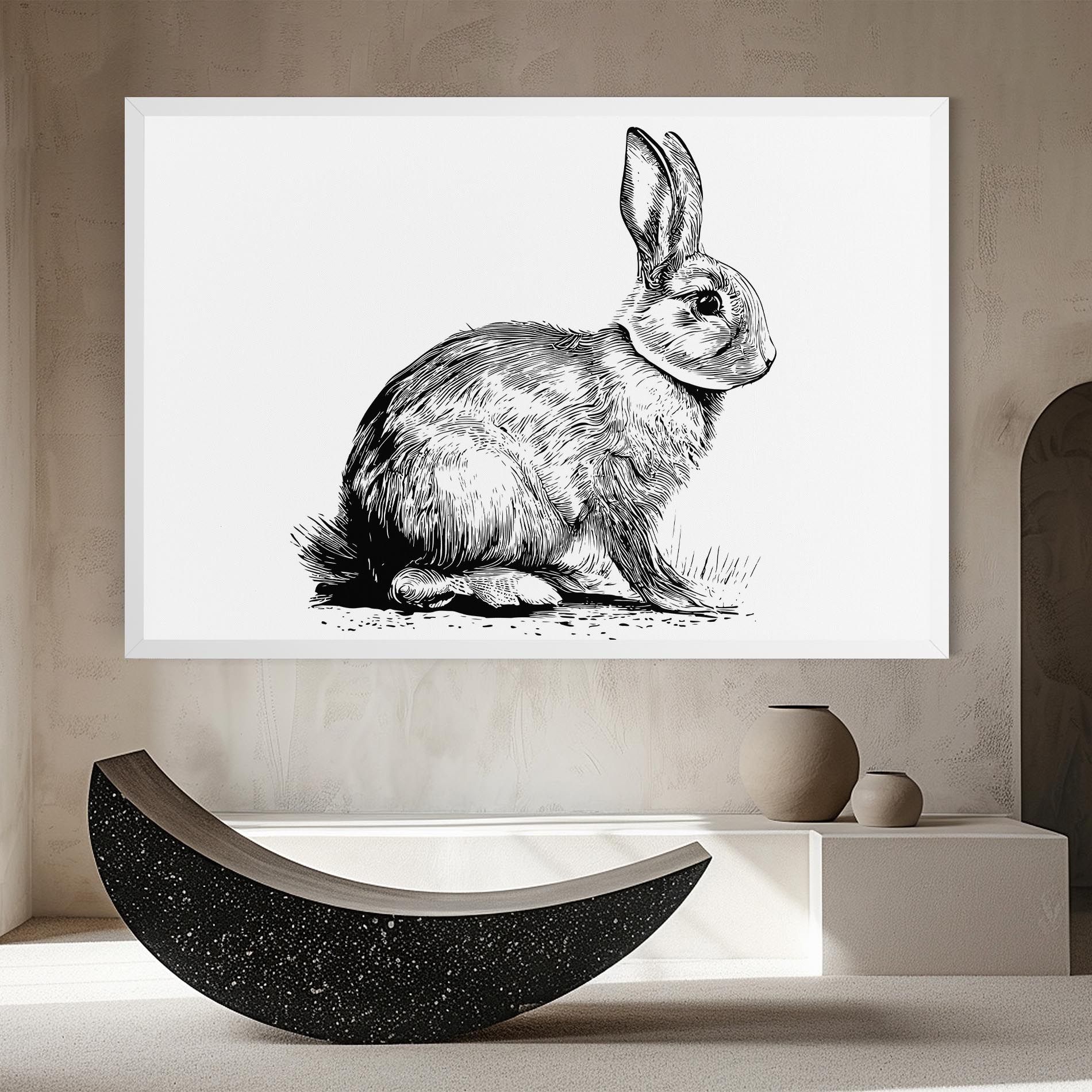 Bunny Black Lines mockup 8