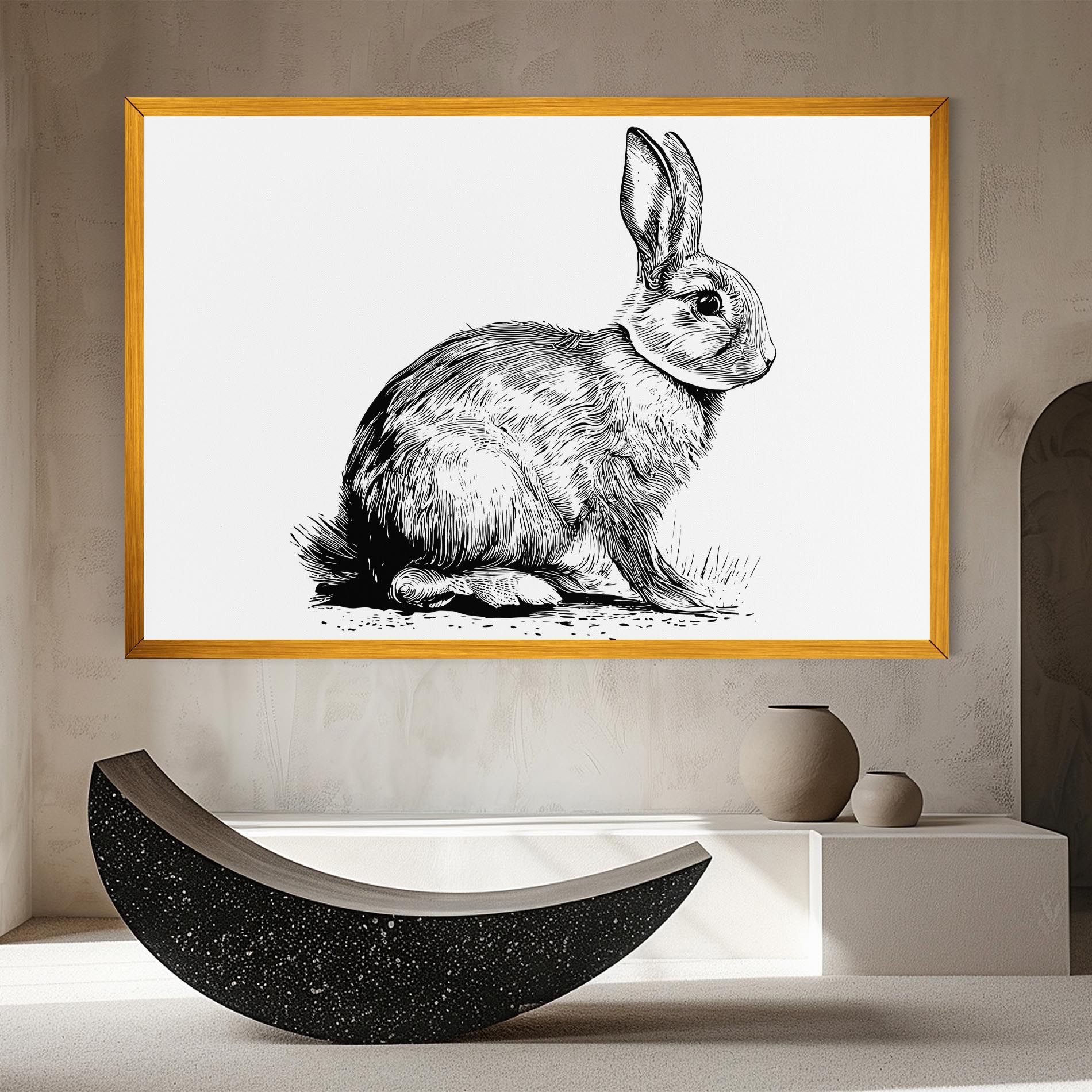 Bunny Black Lines mockup 8