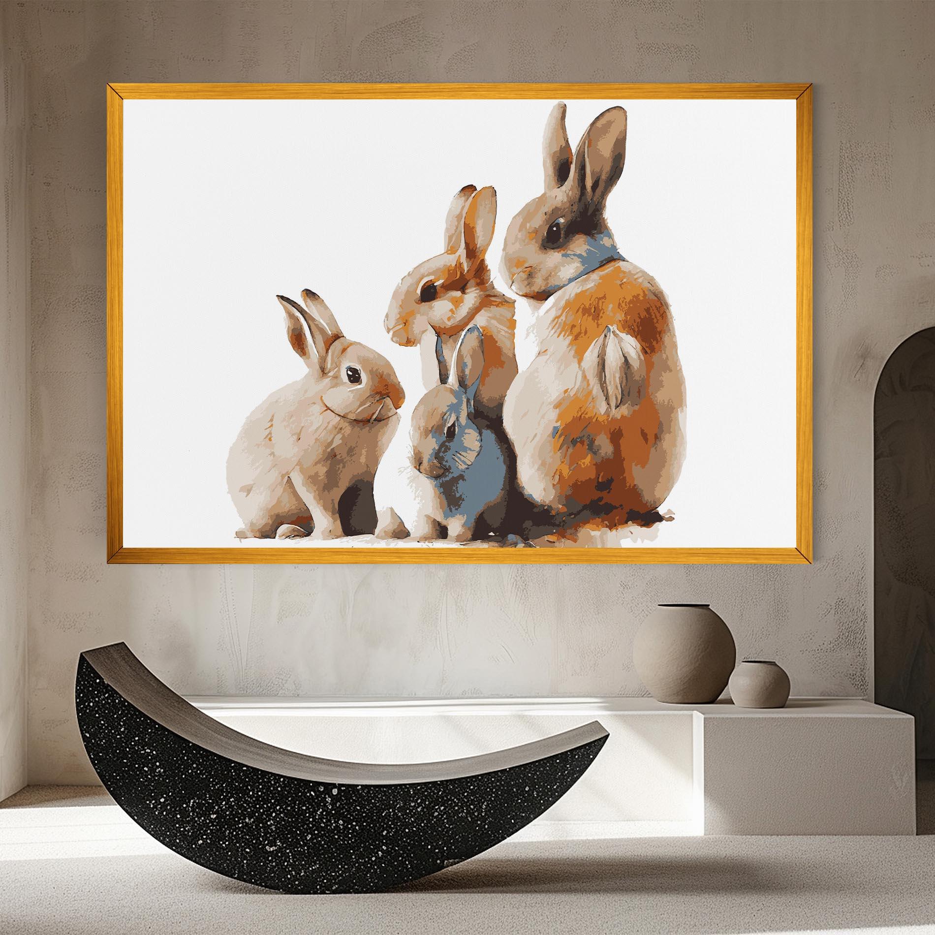 Tablou Canvas Bunny Family mockup 8