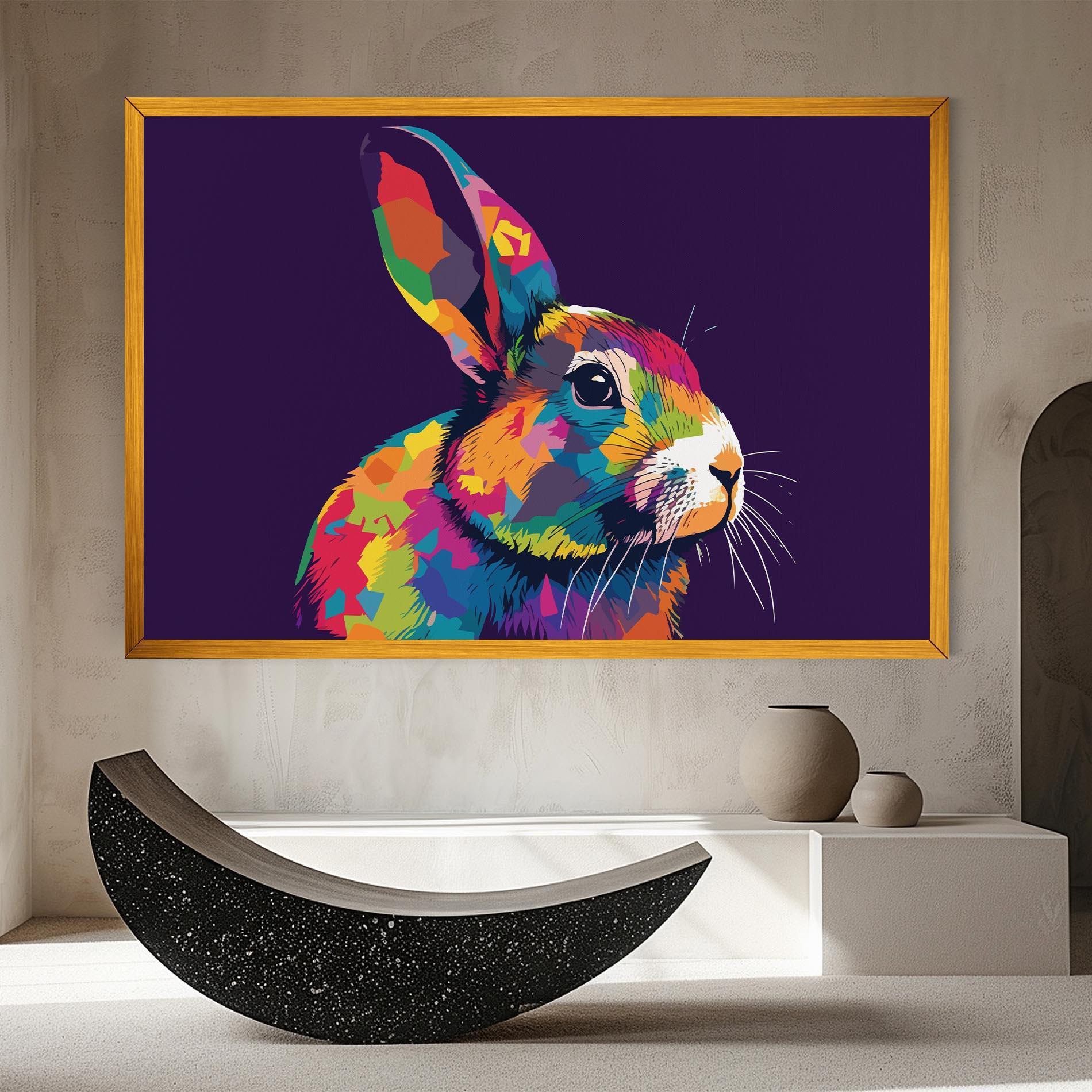 Tablou Canvas Bunny On Purple mockup 8