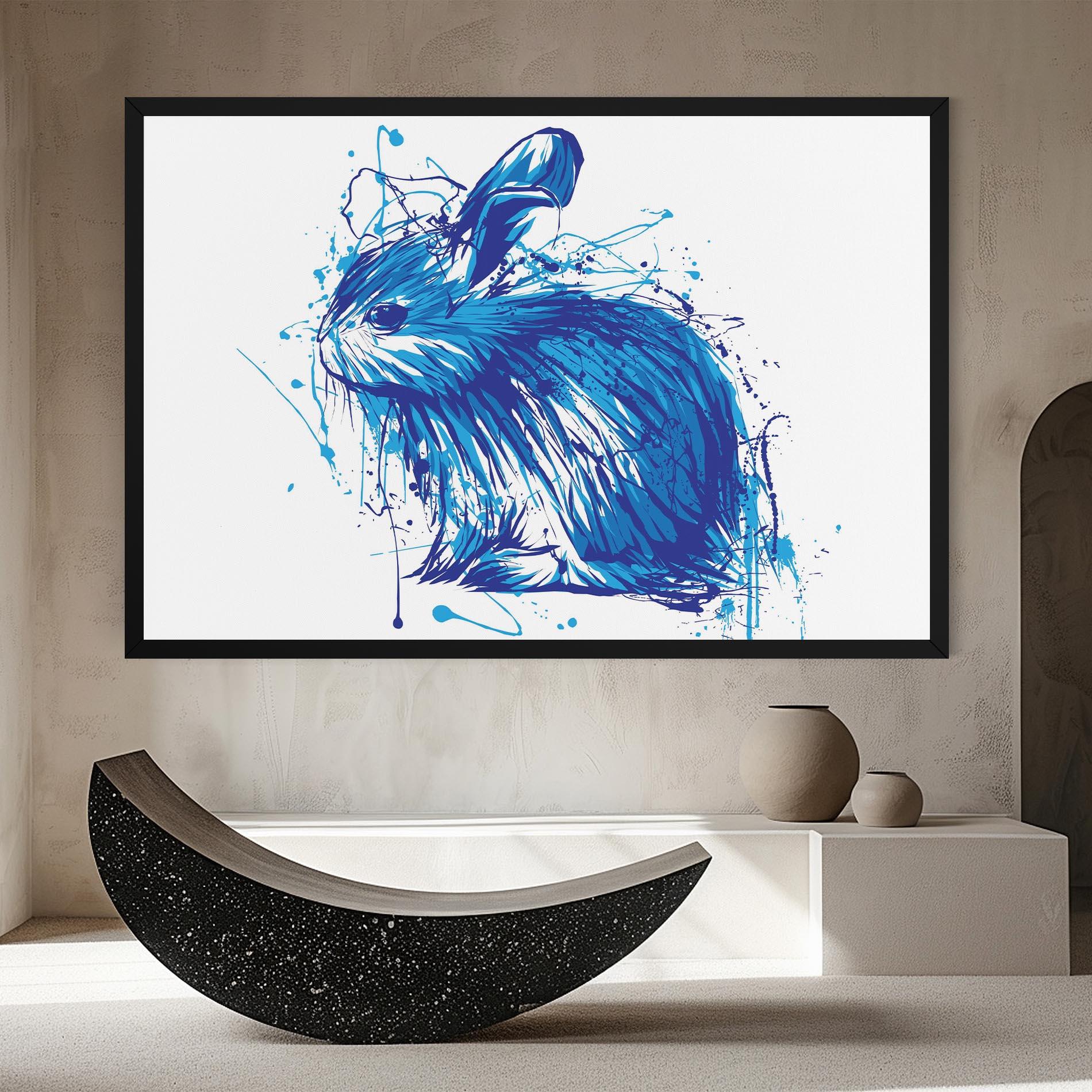 Tablou Canvas Blue Bunny mockup 8