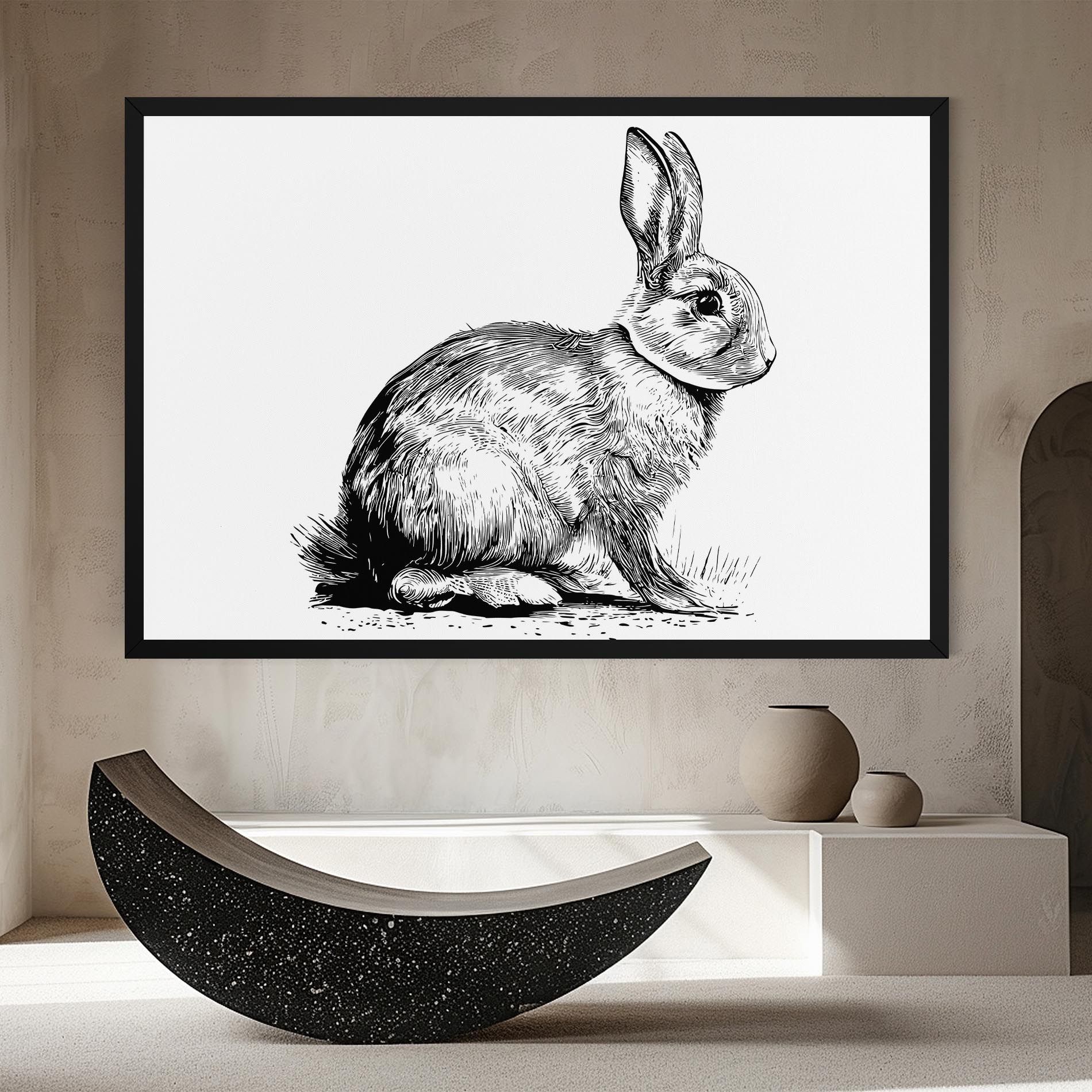 Bunny Black Lines mockup 8