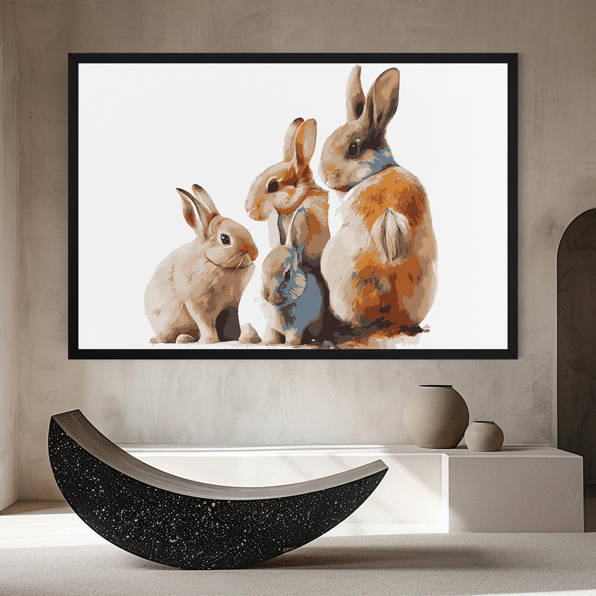 Tablou Canvas Bunny Family mockup 8