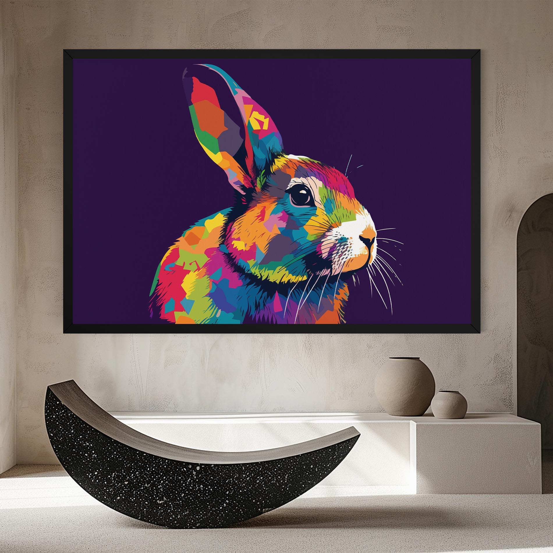 Tablou Canvas Bunny On Purple mockup 8
