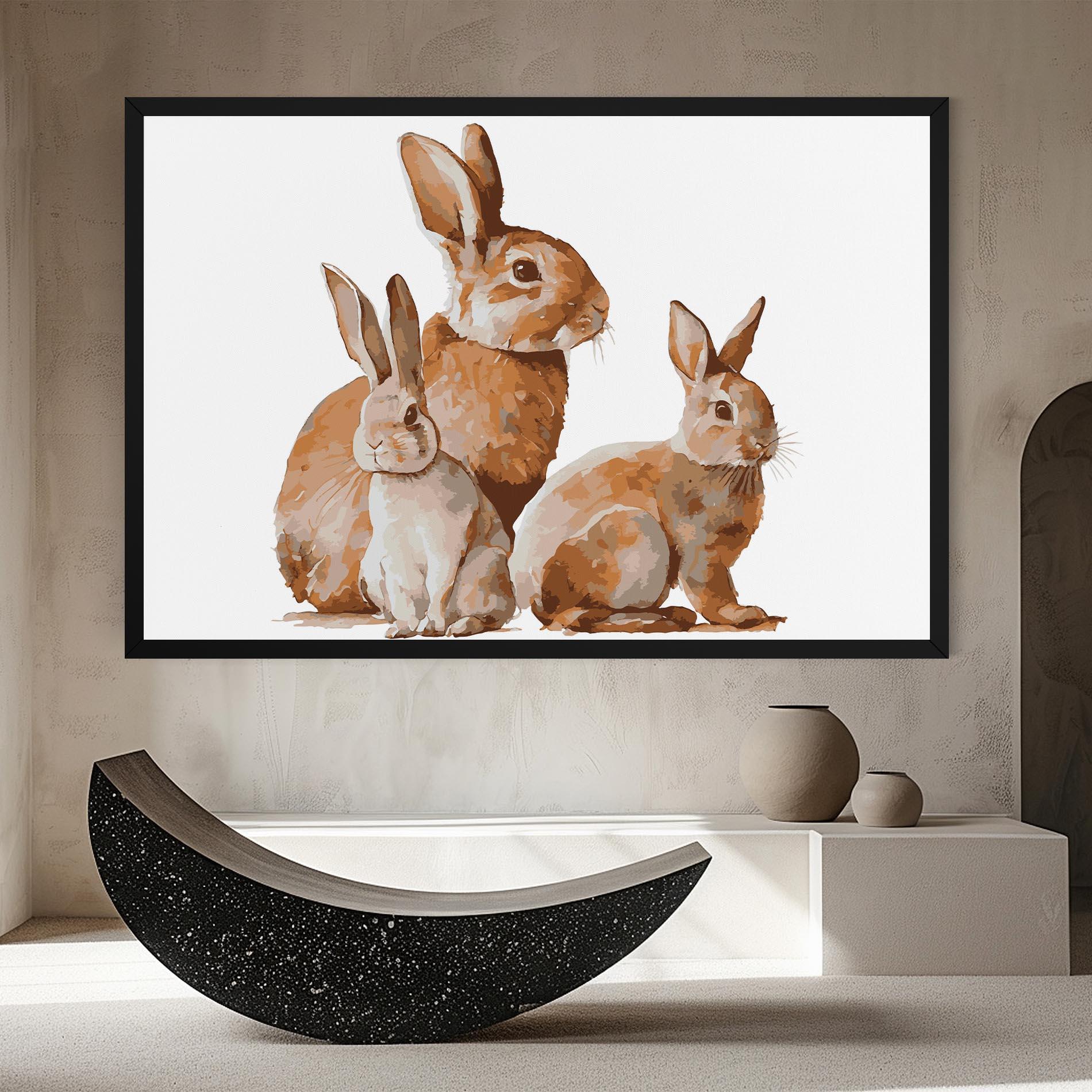 Tablou Canvas Family Rabbit mockup 8