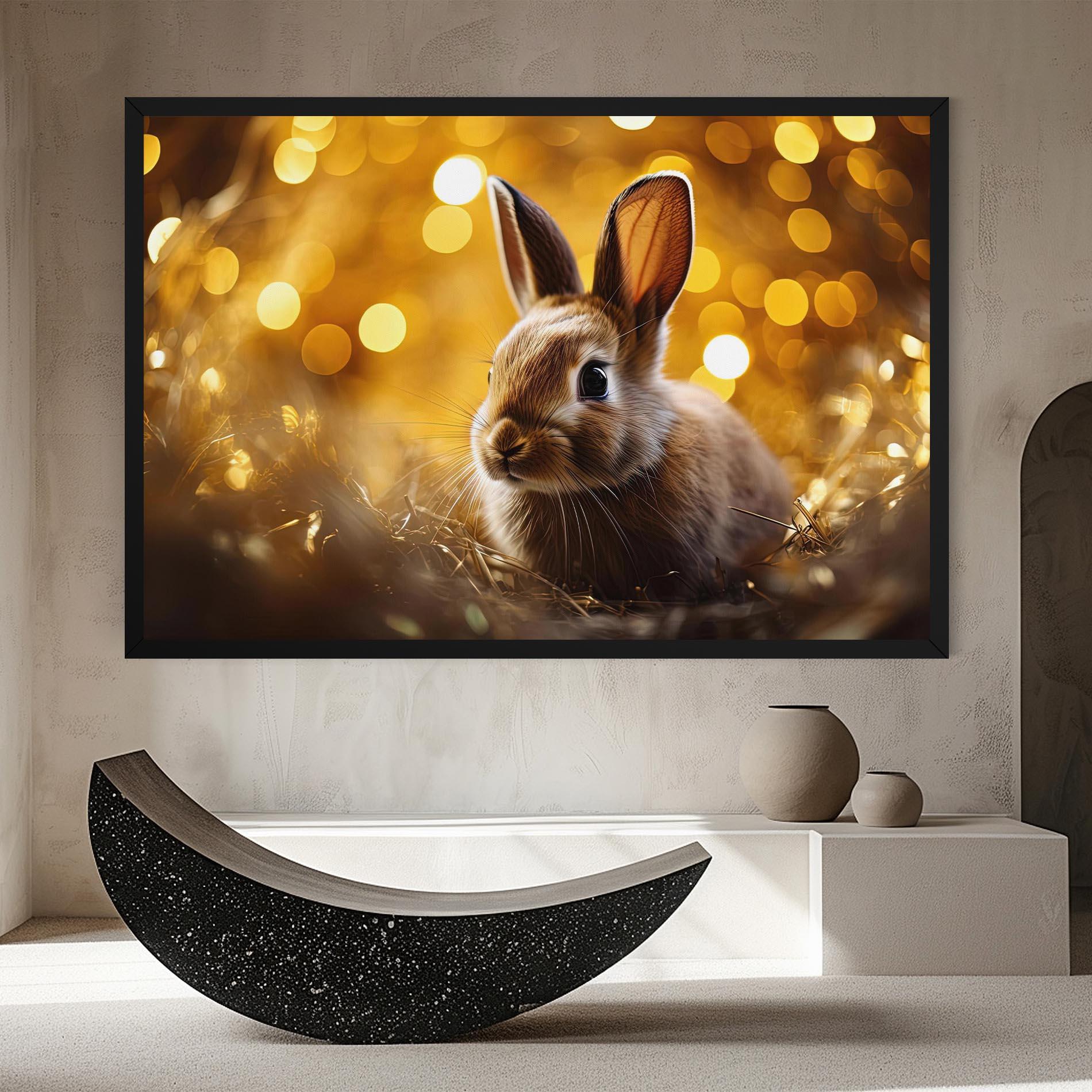 Tablou Canvas Gold Lights Bunny mockup 8