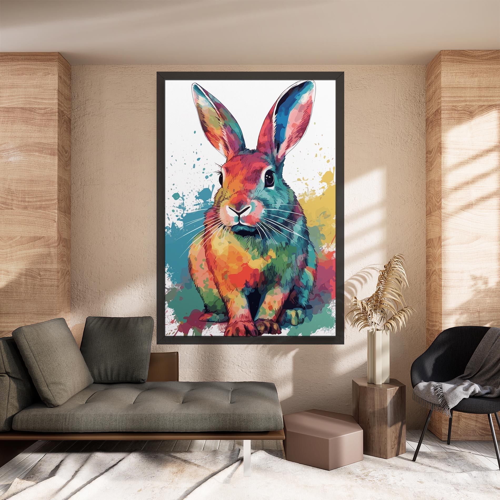 Tablou Canvas Brush Rabbit mockup 8