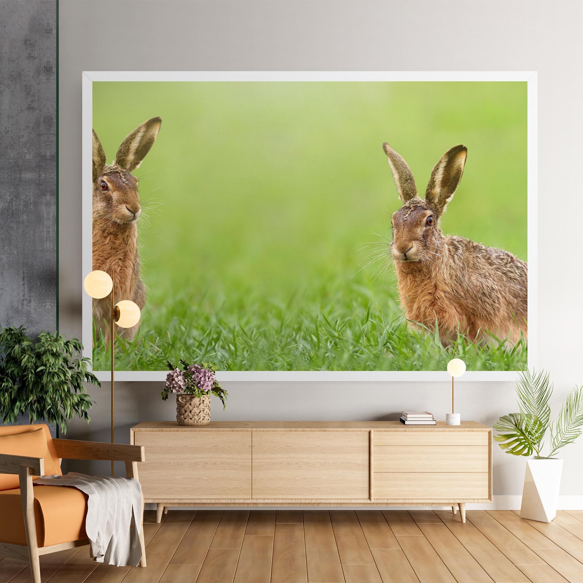 Tablou Canvas Brown Hares mockup 9