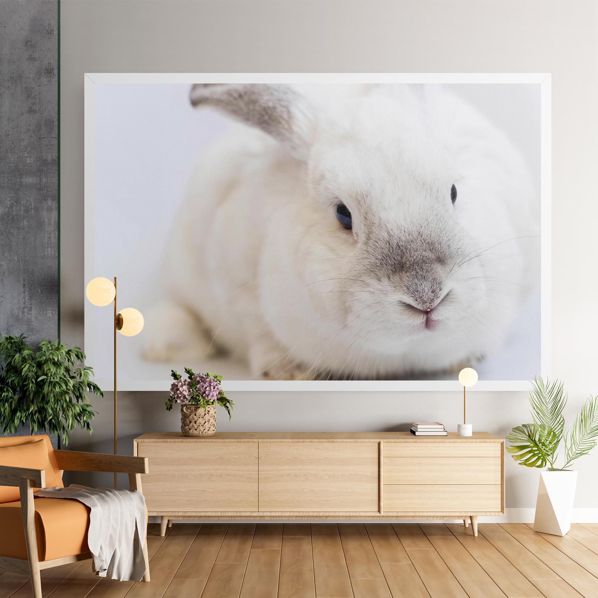 Tablou Canvas Light Grey Bunny mockup 9