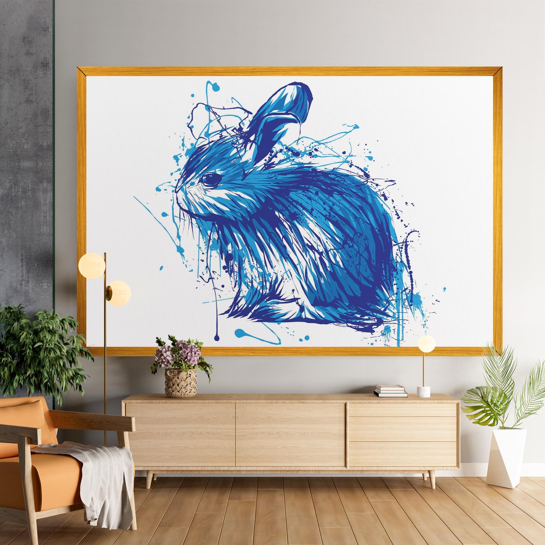 Tablou Canvas Blue Bunny mockup 9