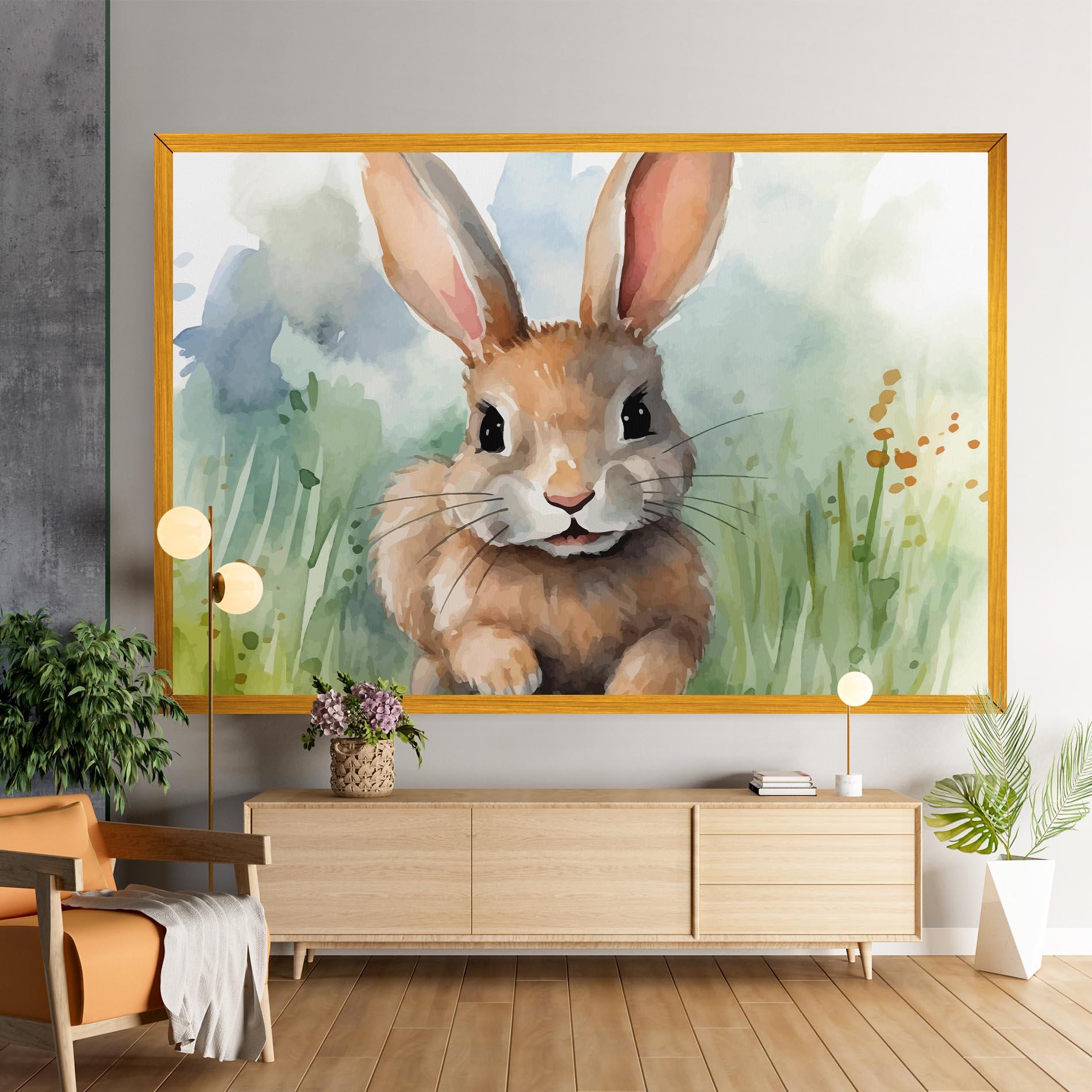 Tablou Canvas Brown Cream Bunny mockup 9
