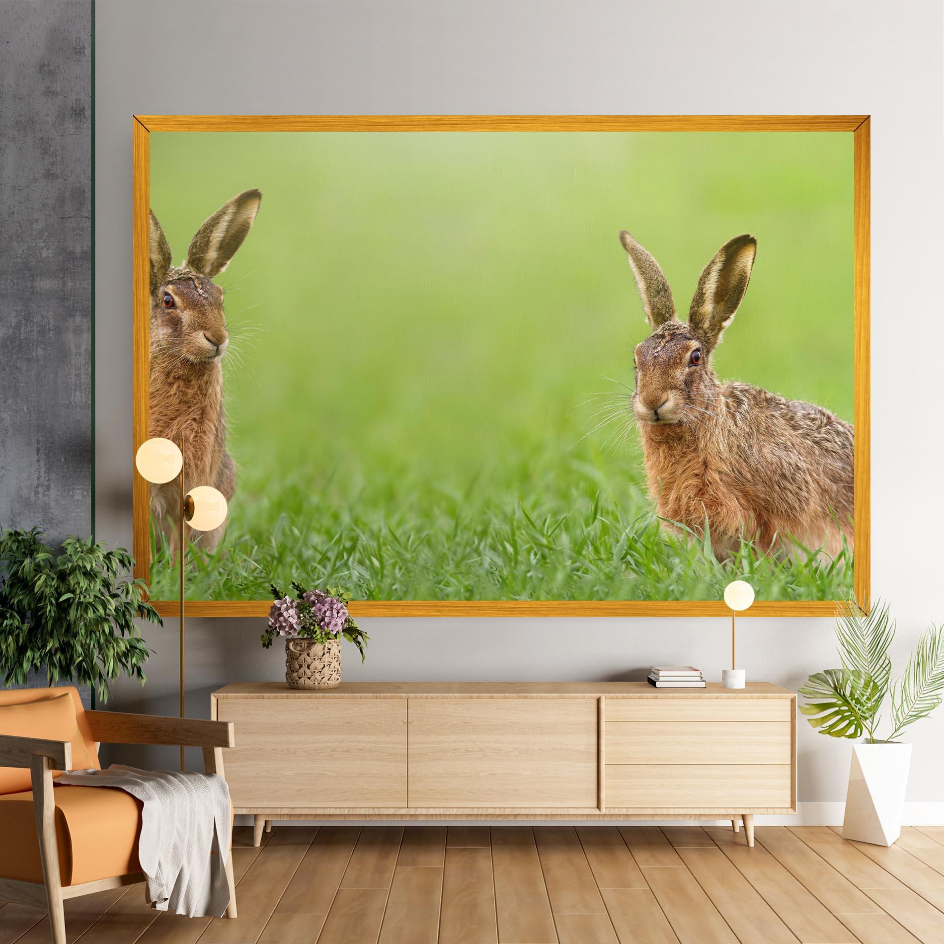 Tablou Canvas Brown Hares mockup 9